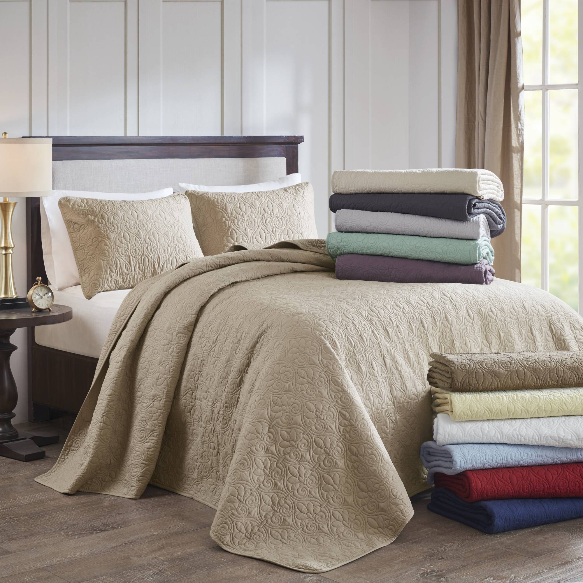 Quebec 3-Piece Reversible Bedspread Set - Image 47