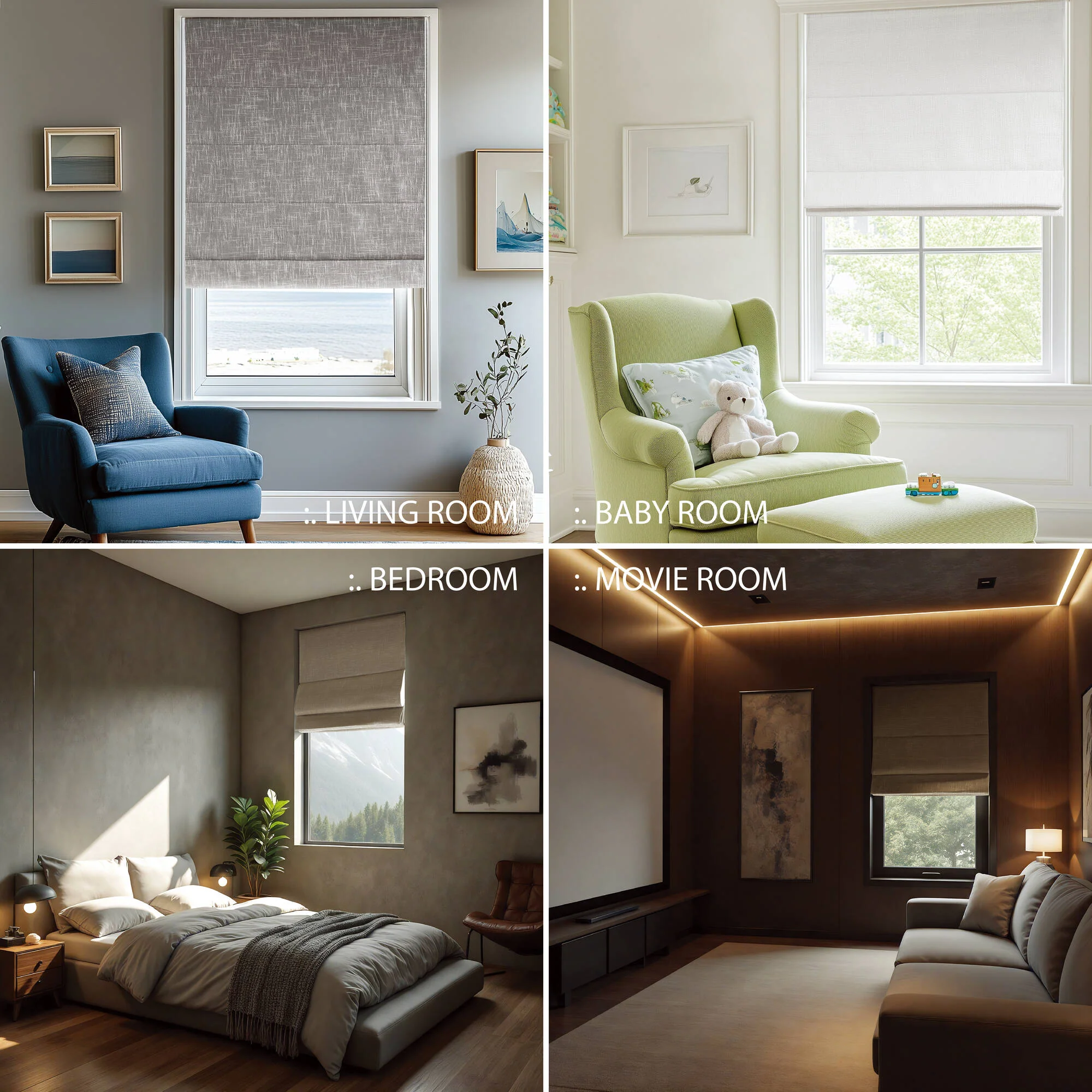 Quincy Total Blackout Cordless Roman Shade - Image 19
