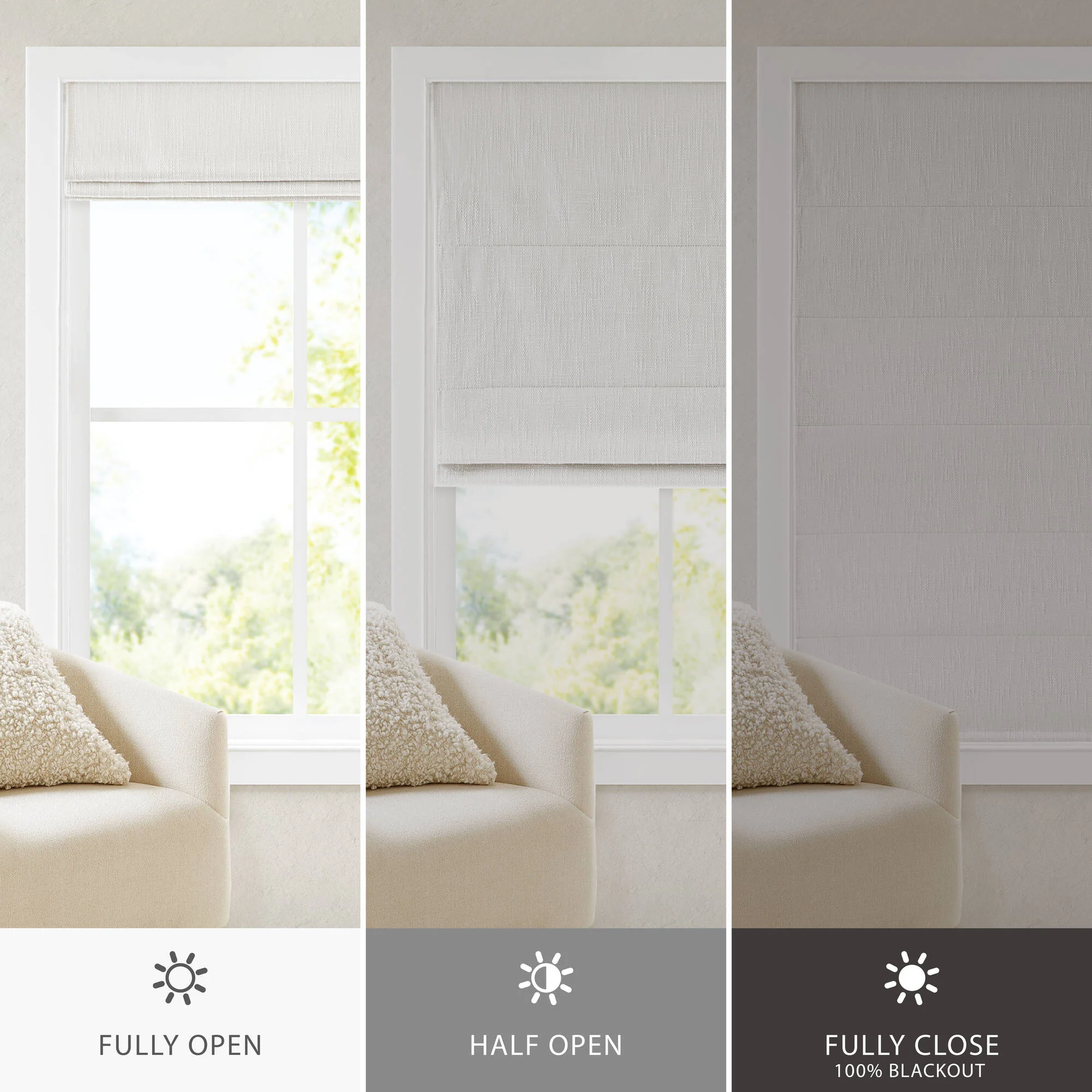 Quincy Total Blackout Cordless Roman Shade - Image 21
