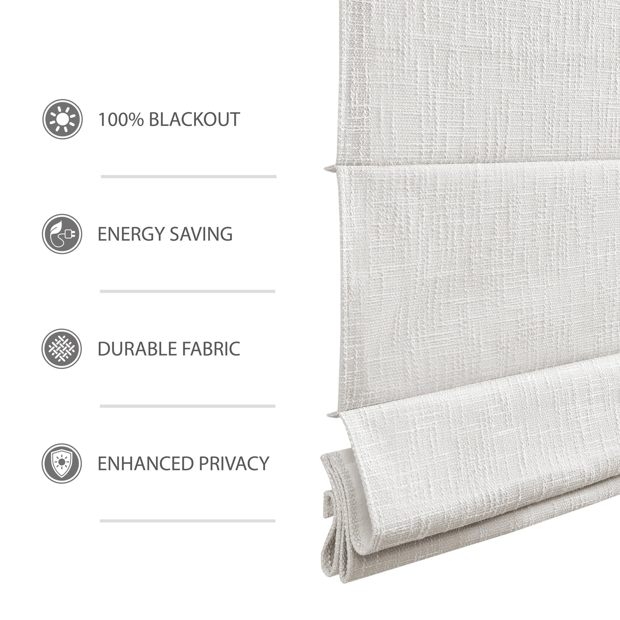 Quincy Total Blackout Cordless Roman Shade - Image 25