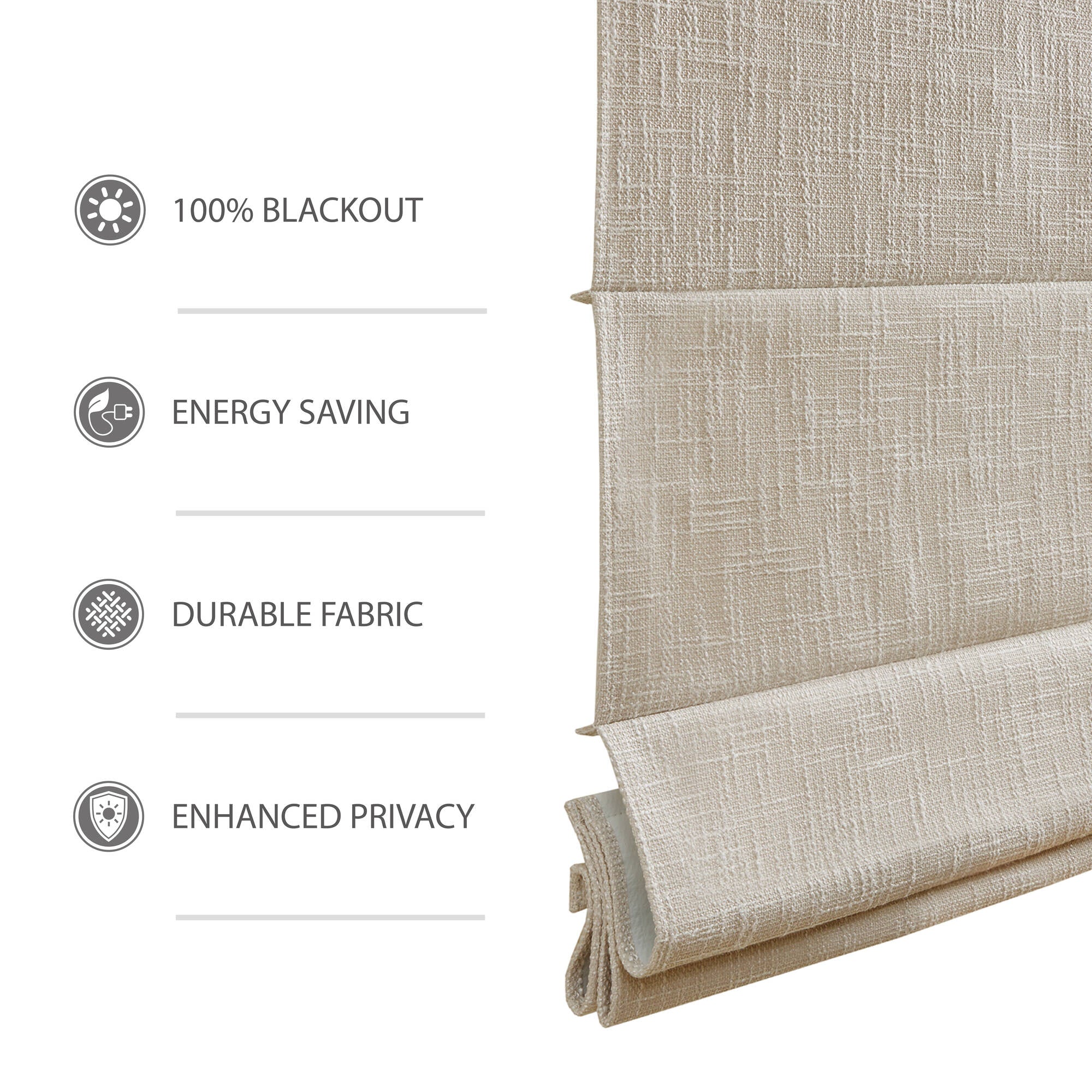 Quincy Total Blackout Cordless Roman Shade - Image 44