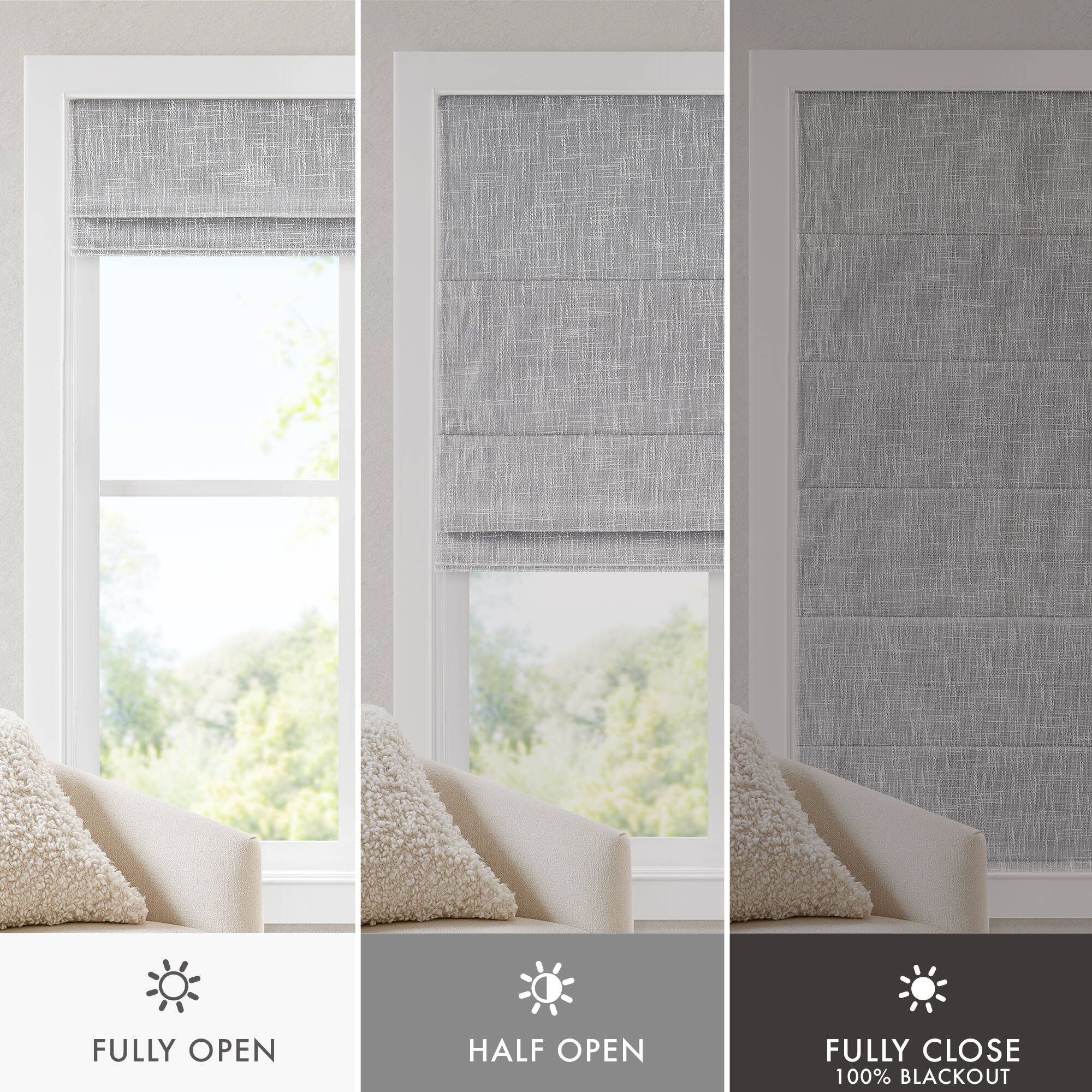 Quincy Total Blackout Cordless Roman Shade - Image 62