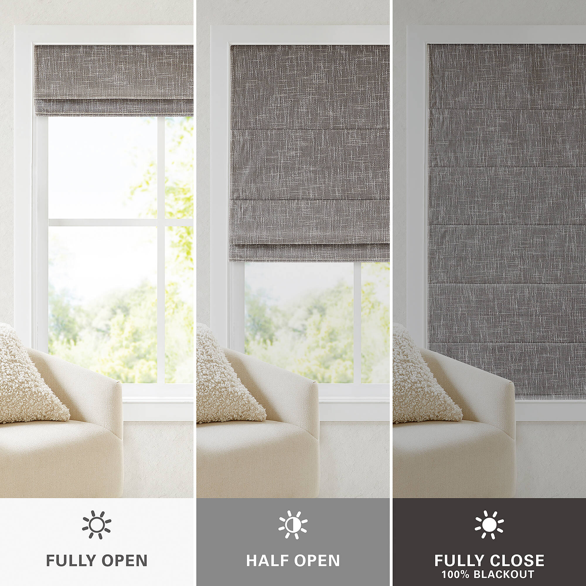 Quincy Total Blackout Cordless Roman Shade - Image 79