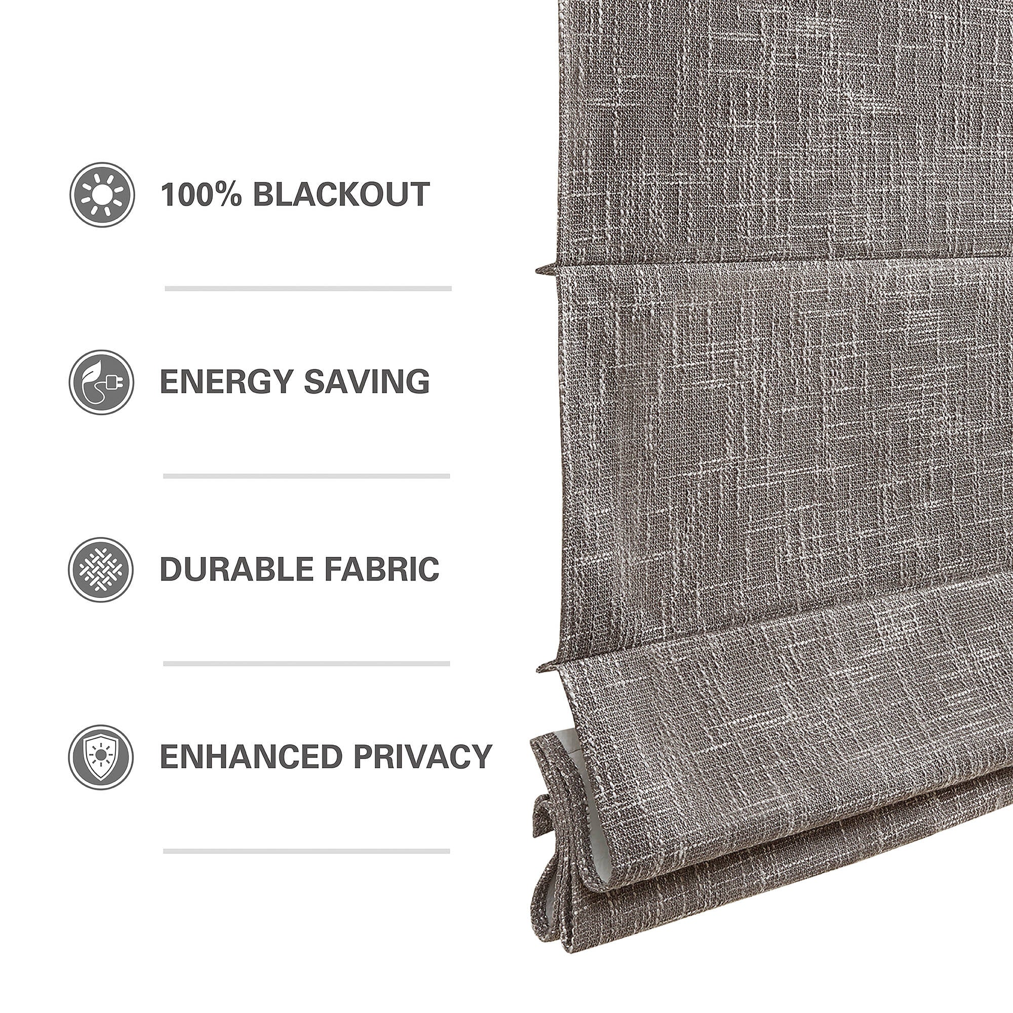 Quincy Total Blackout Cordless Roman Shade - Image 82