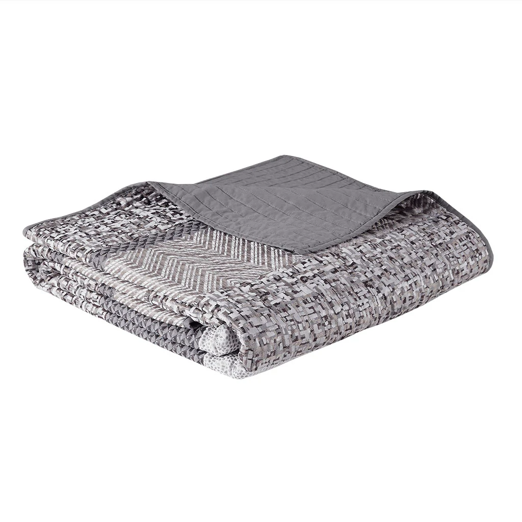 Rhapsody 6-Piece Reversible Jacquard Quilt Set with Throw Pillows - Image 32