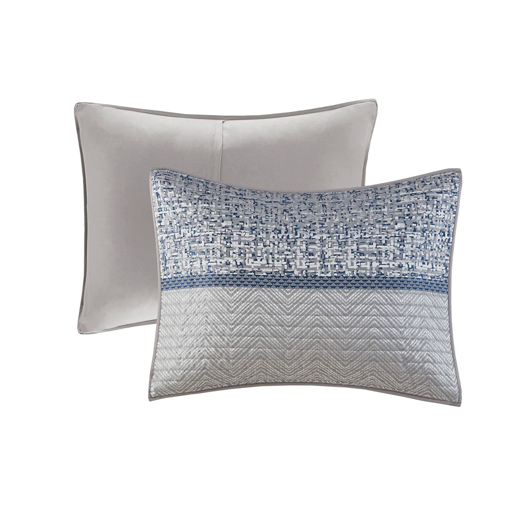 Rhapsody 6-Piece Reversible Jacquard Quilt Set with Throw Pillows - Image 39