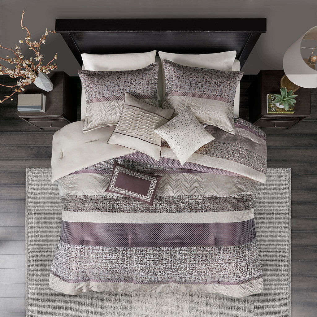 Rhapsody 7-Piece Jacquard Comforter Set - Image 11
