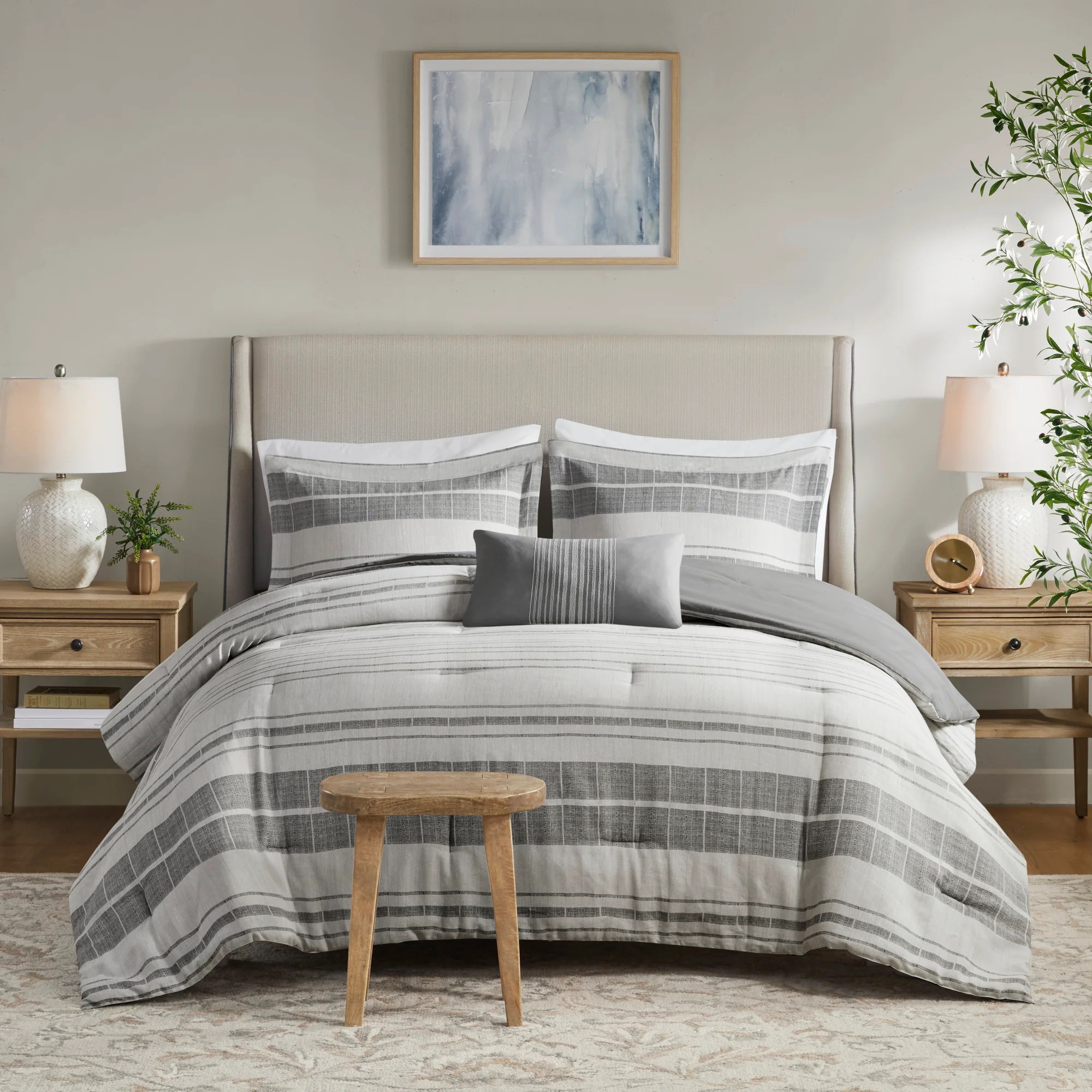 Rhodes 3-Piece Stripe Duvet Cover Set - Image 3