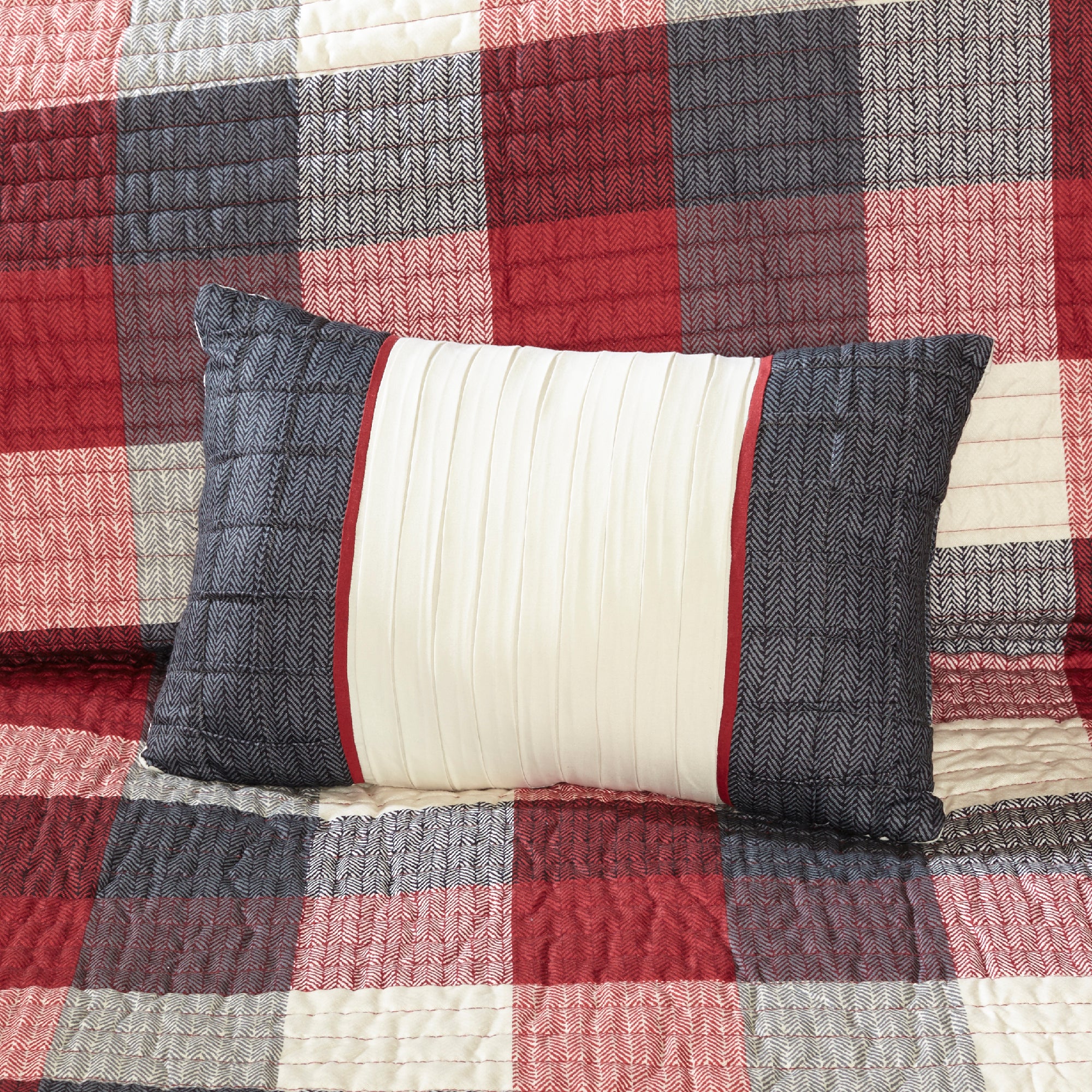 Ridge 6-Piece Herringbone Duvet Cover Set - Image 26