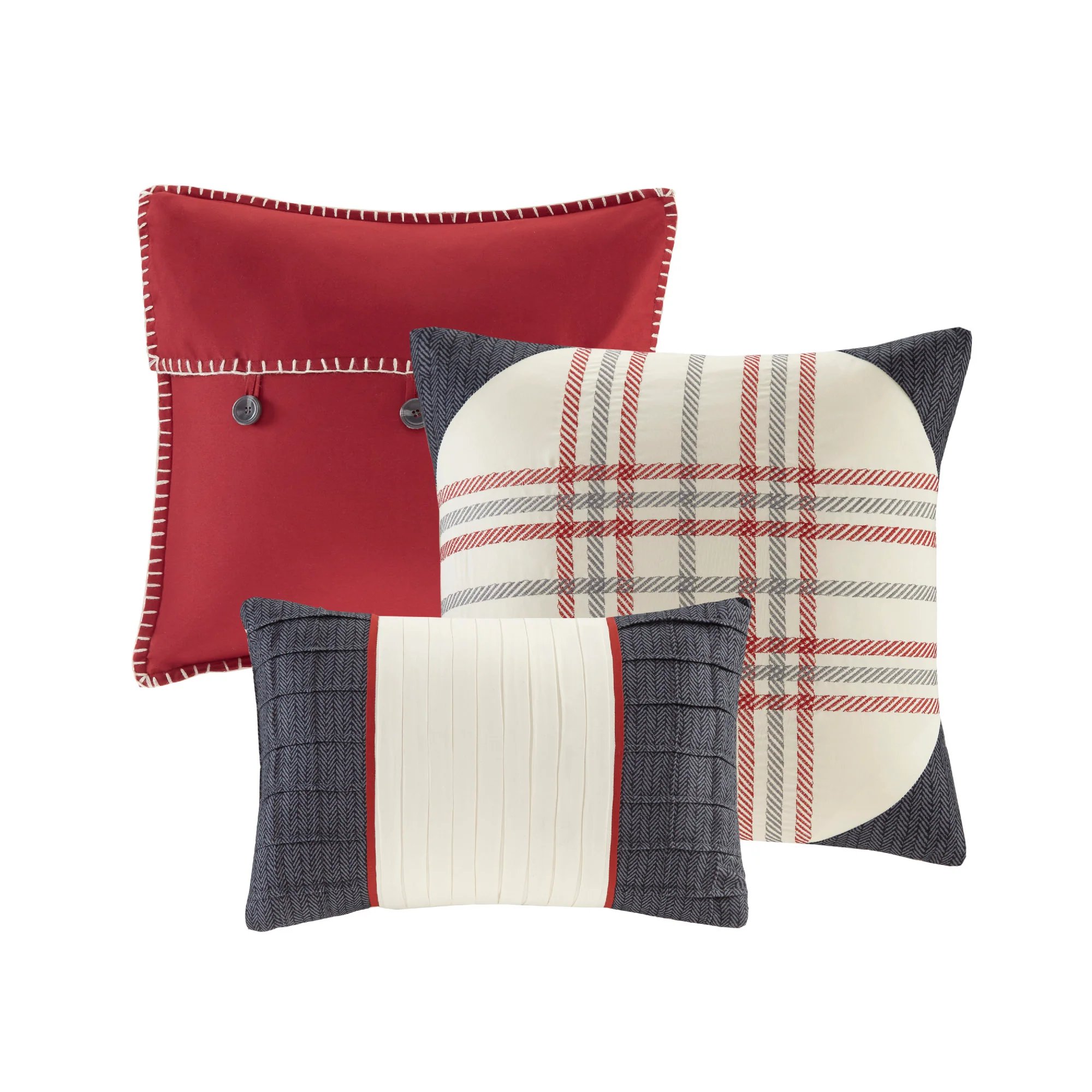 Ridge 6-Piece Herringbone Duvet Cover Set - Image 30