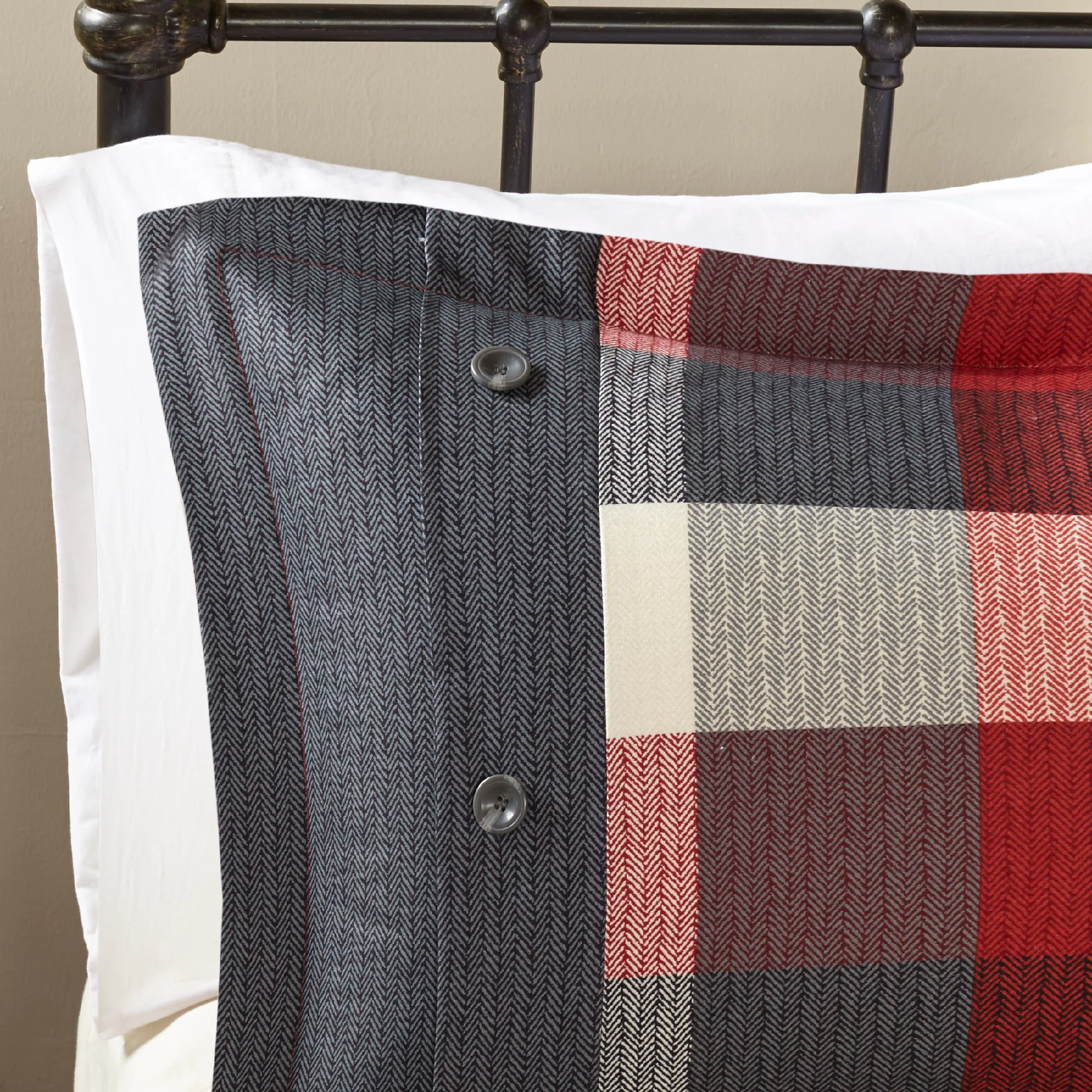 Ridge 6-Piece Herringbone Duvet Cover Set - Image 32