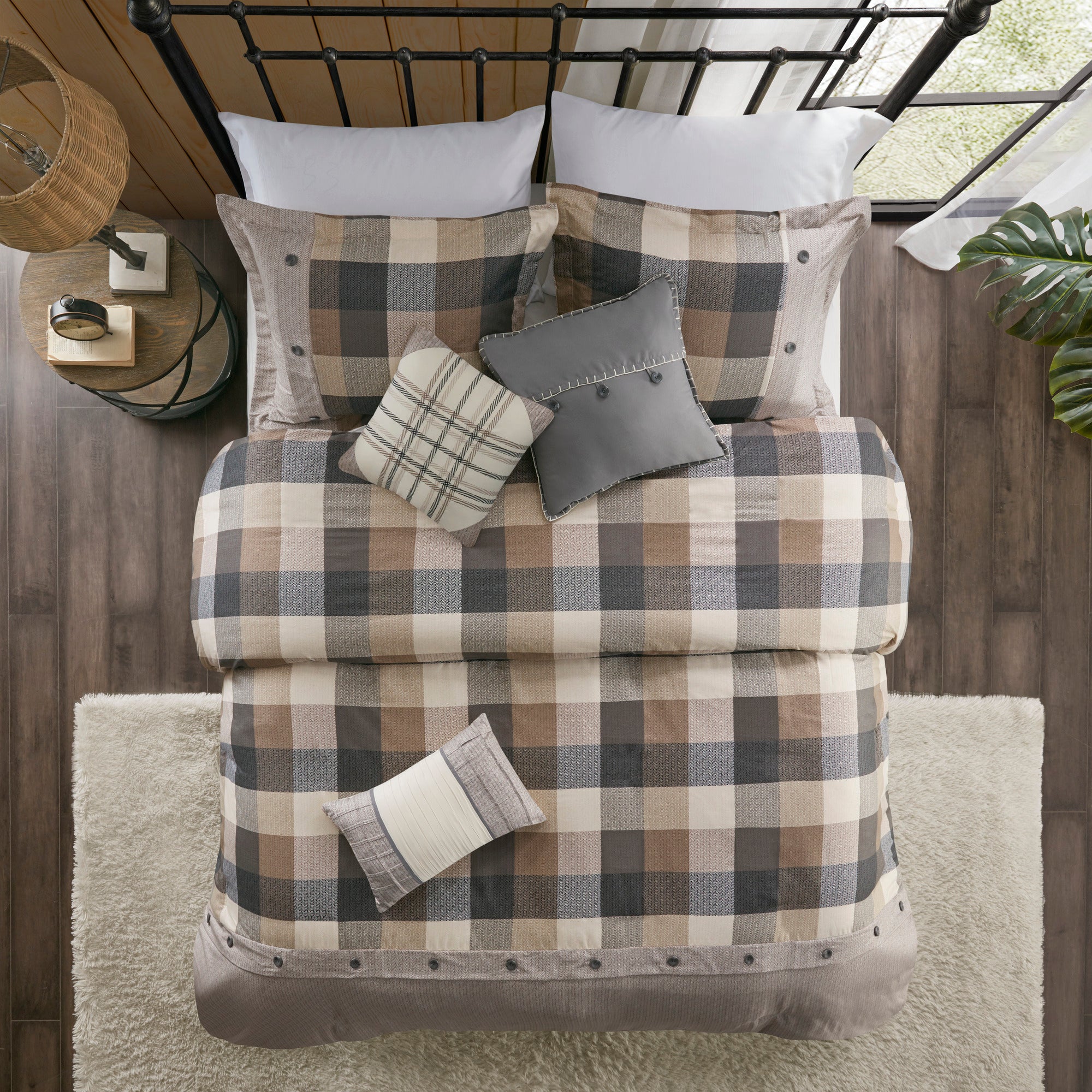 Ridge 6-Piece Herringbone Duvet Cover Set - Image 6