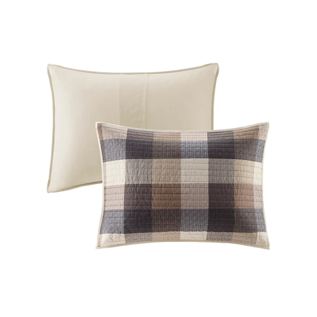 Ridge 6-Piece Printed Herringbone Quilt Set with Throw Pillows - Image 26