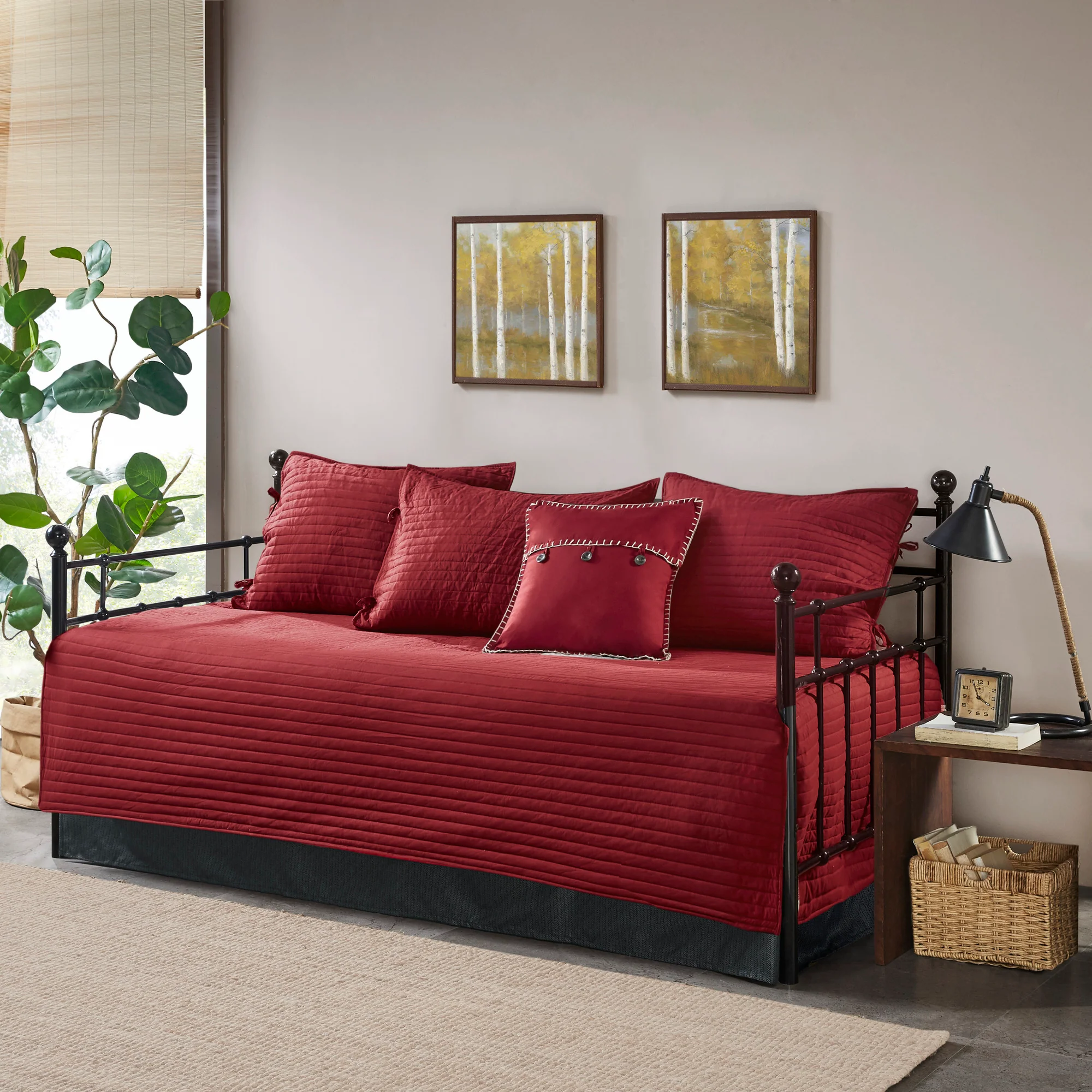 Ridge 6-Piece Reversible Plaid Daybed Cover Set - Image 2