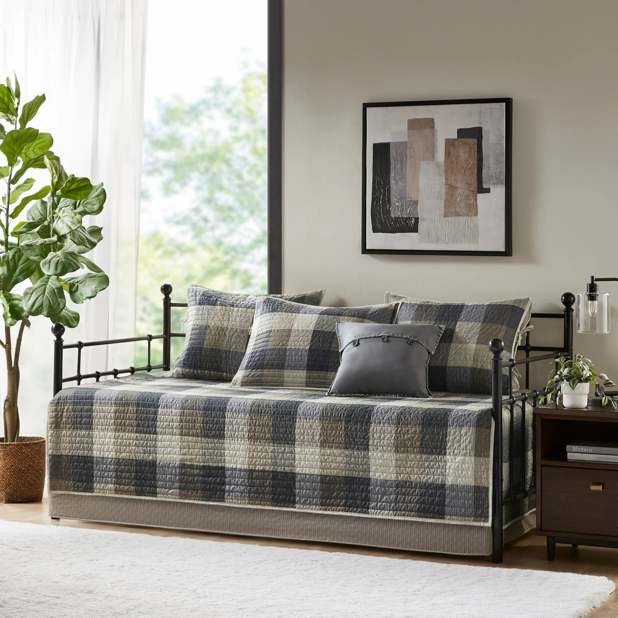 Ridge 6-Piece Reversible Plaid Daybed Cover Set - Image 37