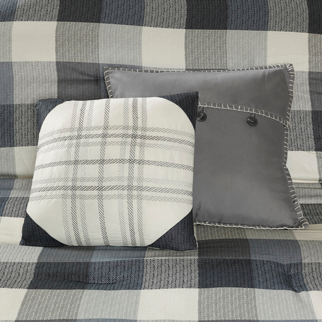 Ridge 7-Piece Herringbone Comforter Set - Image 14