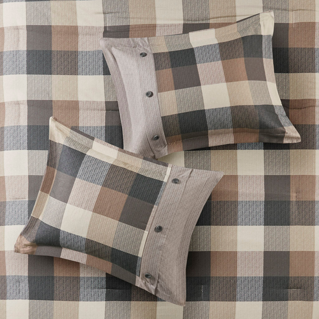 Ridge 7-Piece Herringbone Comforter Set - Image 24