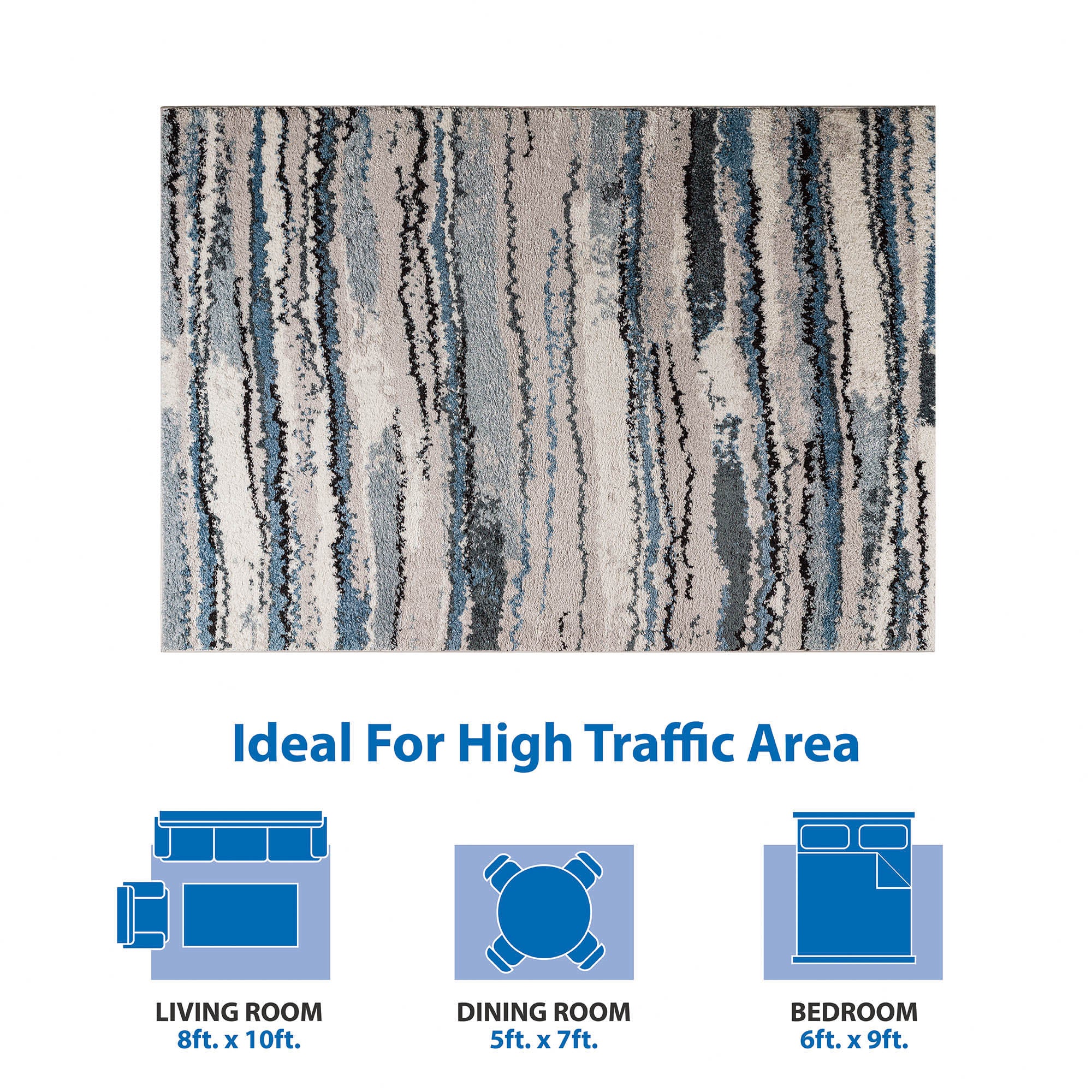 Riley Watercolor Abstract Stripe Woven Area Rug - Image 17