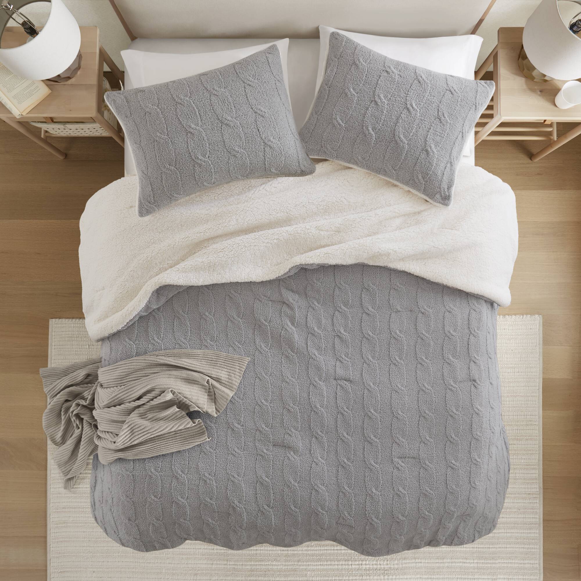 Riordan Waffle Knit Chenille Comforter Set - Image 20