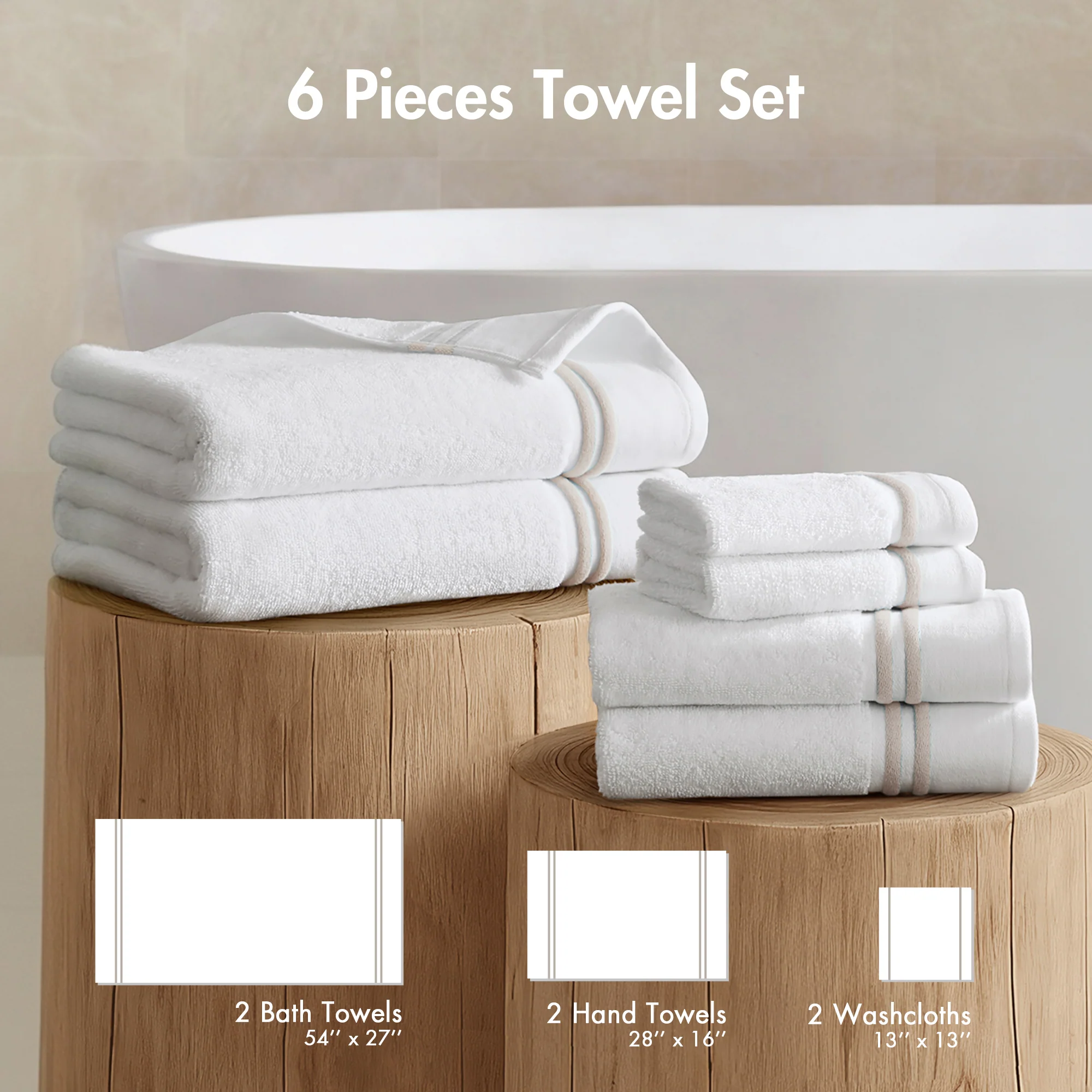 Roan Border 6-Piece Towel Set - Image 15