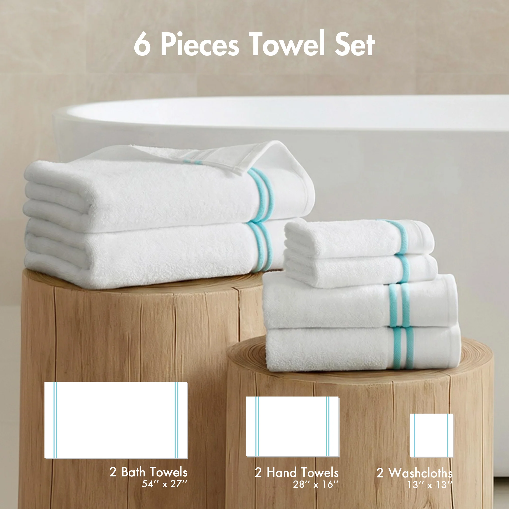 Roan Border 6-Piece Towel Set - Image 33