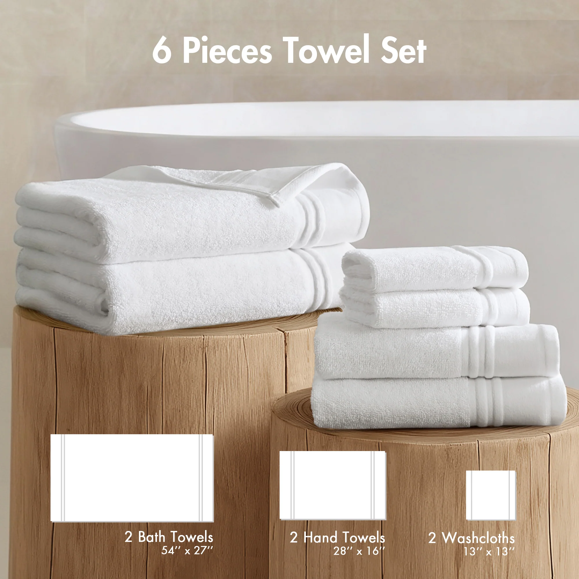 Roan Border 6-Piece Towel Set - Image 7