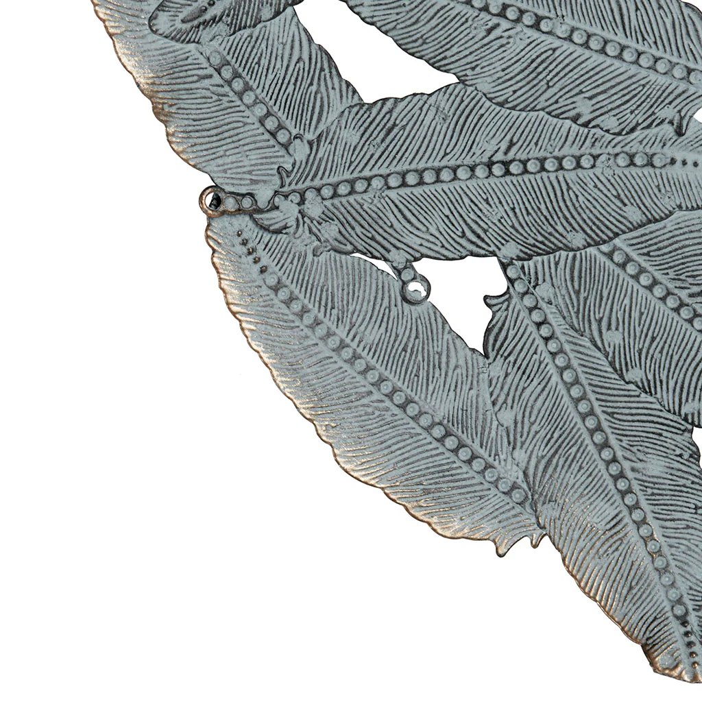 Rossi Textured Feather 3-Piece Metal Disc Wall Decor Set - Image 17