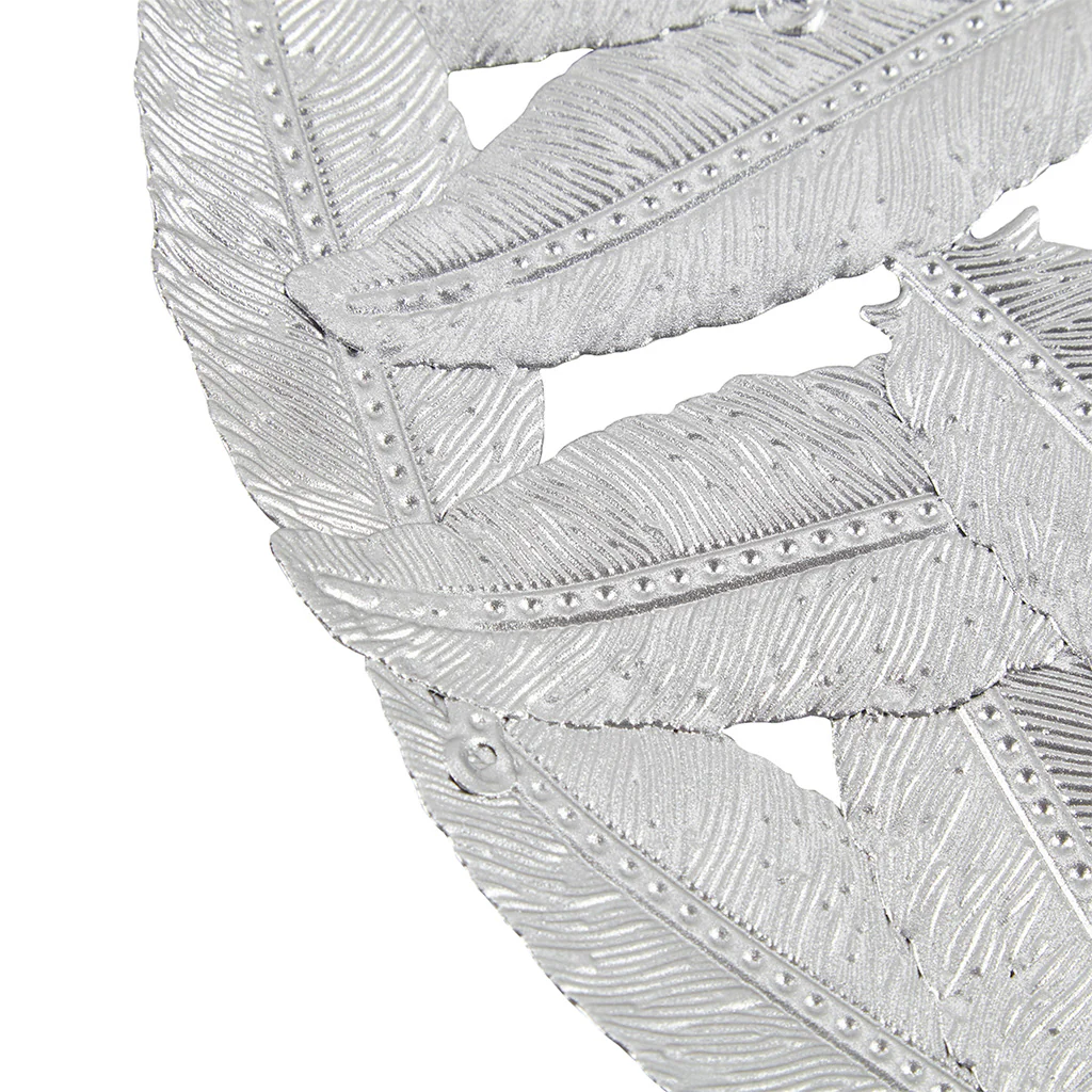 Rossi Textured Feather 3-Piece Metal Disc Wall Decor Set - Image 18