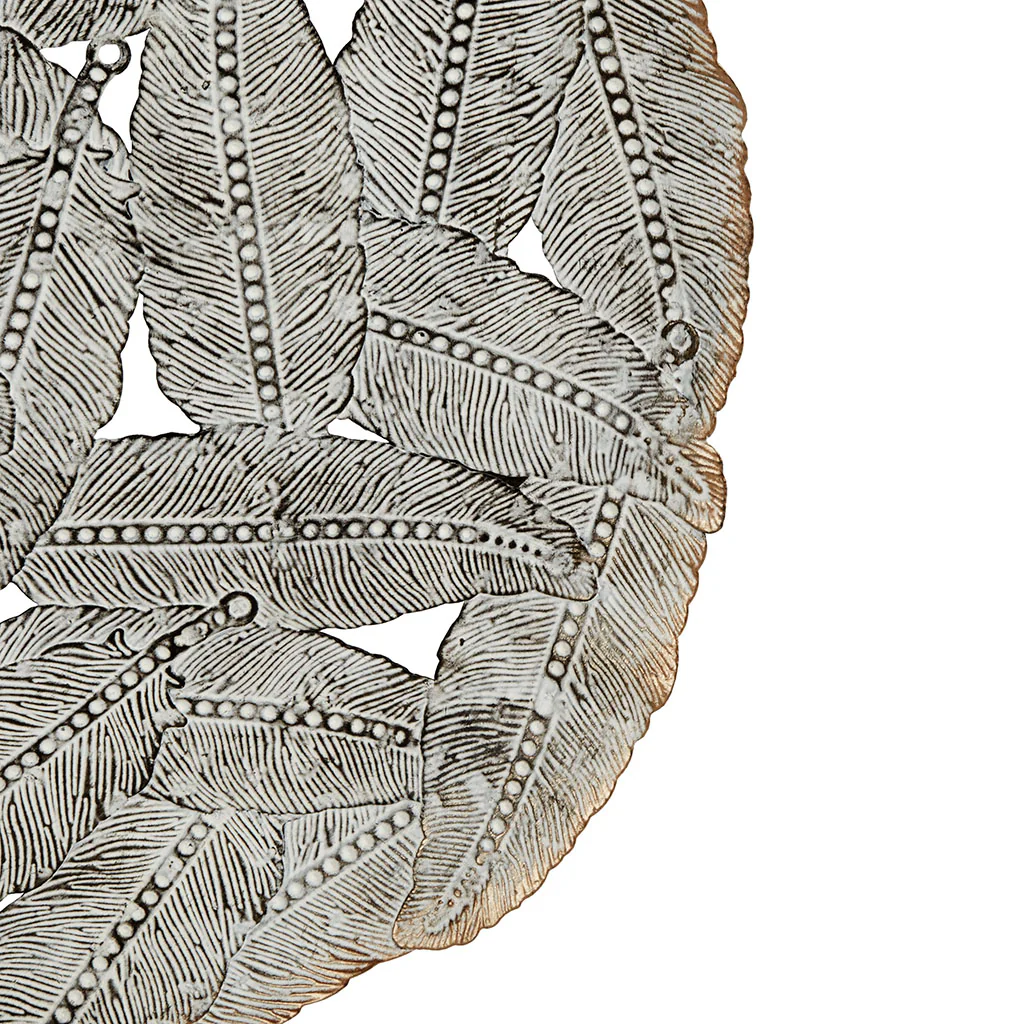Rossi Textured Feather 3-Piece Metal Disc Wall Decor Set - Image 20