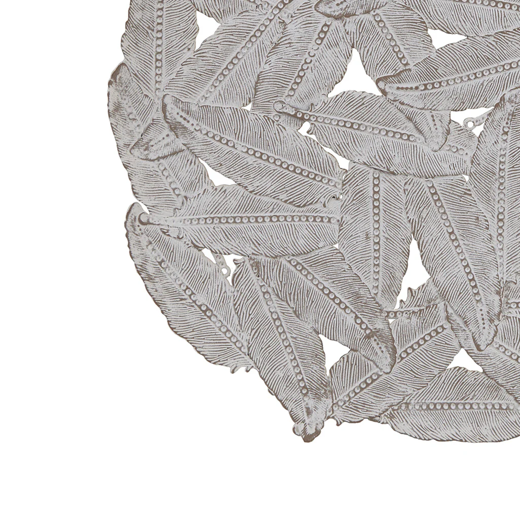 Rossi Textured Feather 3-Piece Metal Disc Wall Decor Set - Image 21