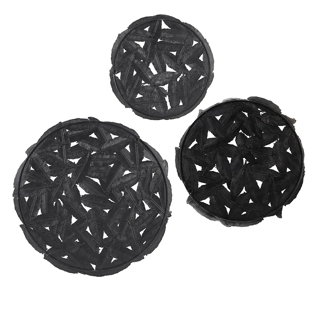 Rossi Textured Feather 3-Piece Metal Disc Wall Decor Set - Image 28