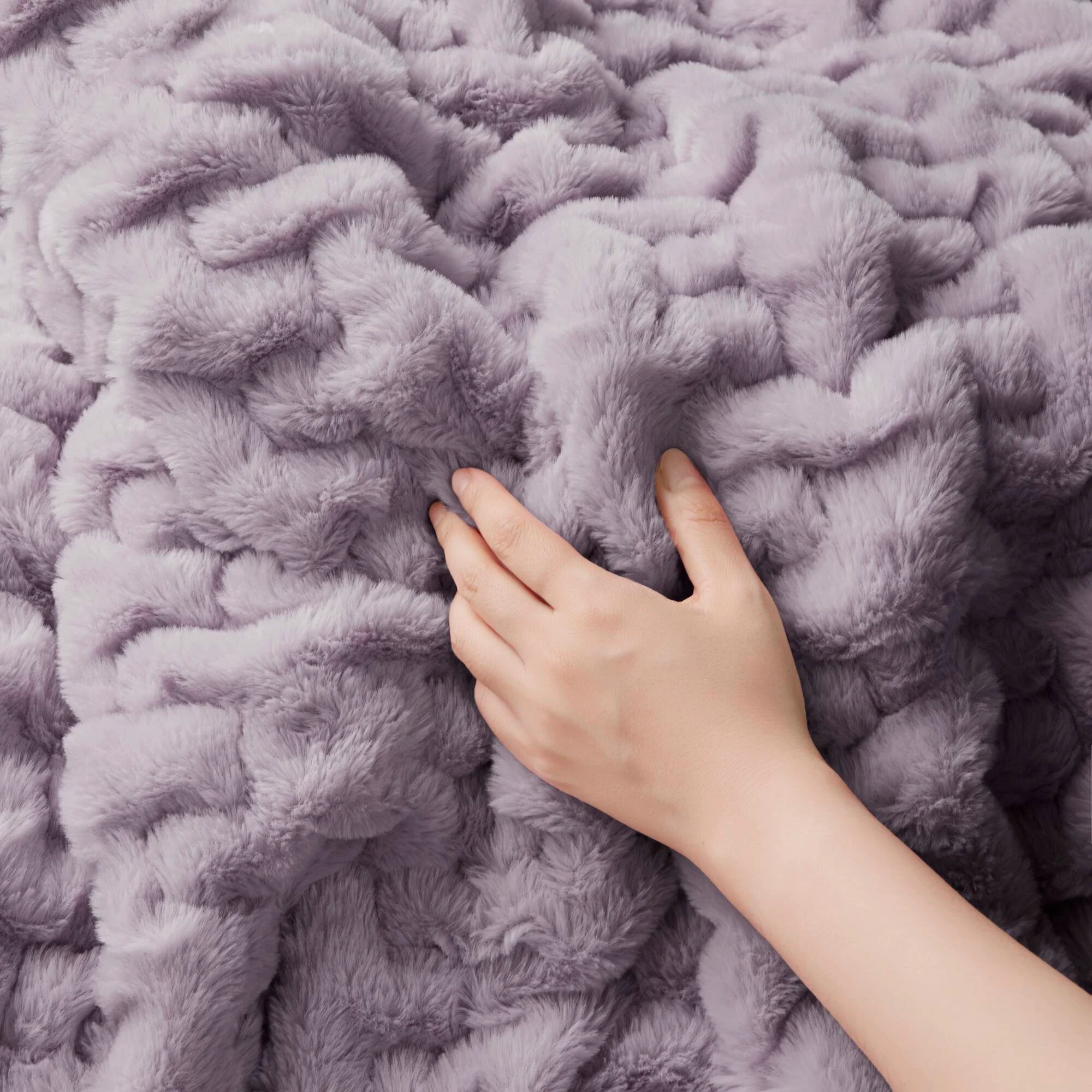 Ruched Fur 100% Polyester Real Tie Dye Throw - Image 30