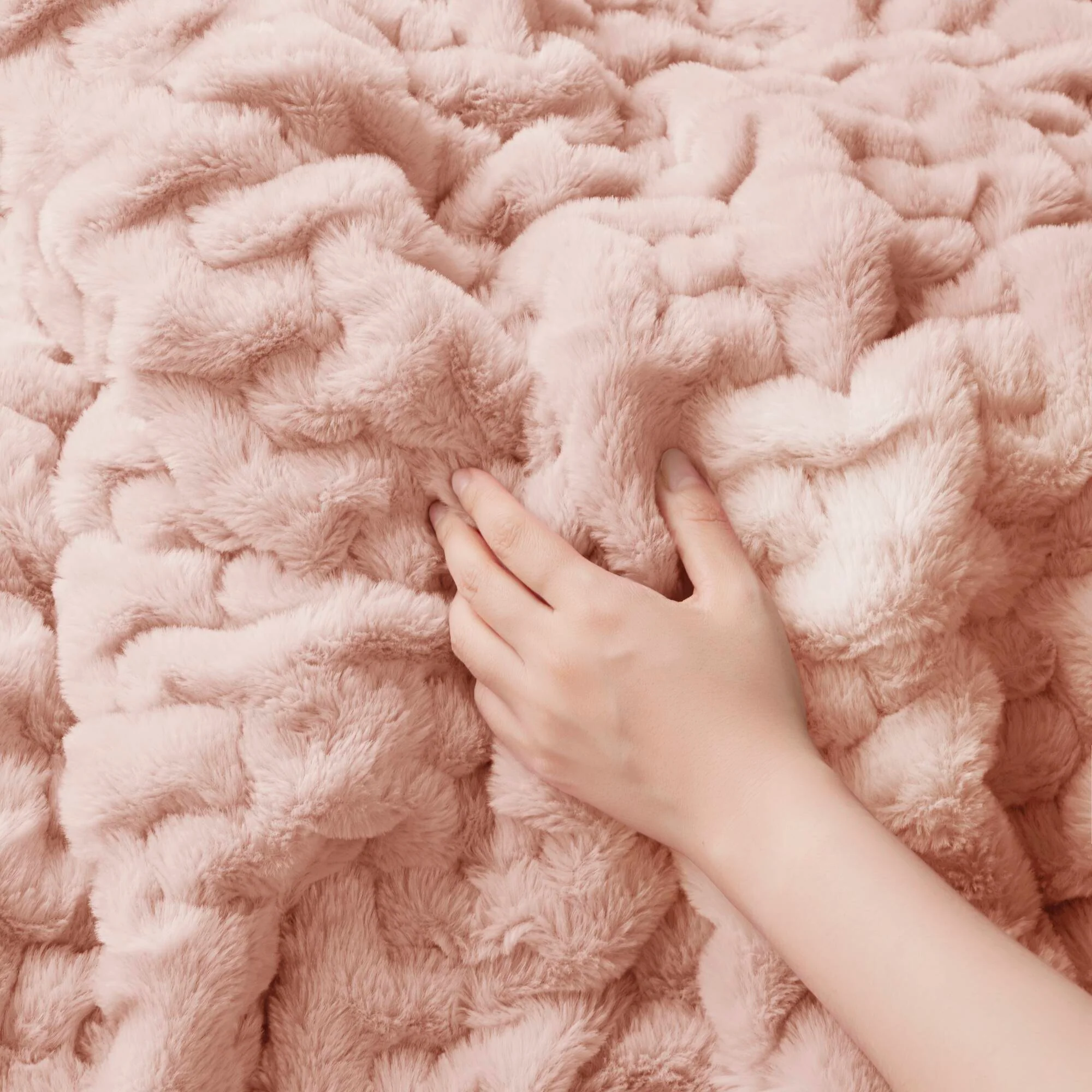 Ruched Fur 100% Polyester Real Tie Dye Throw - Image 37
