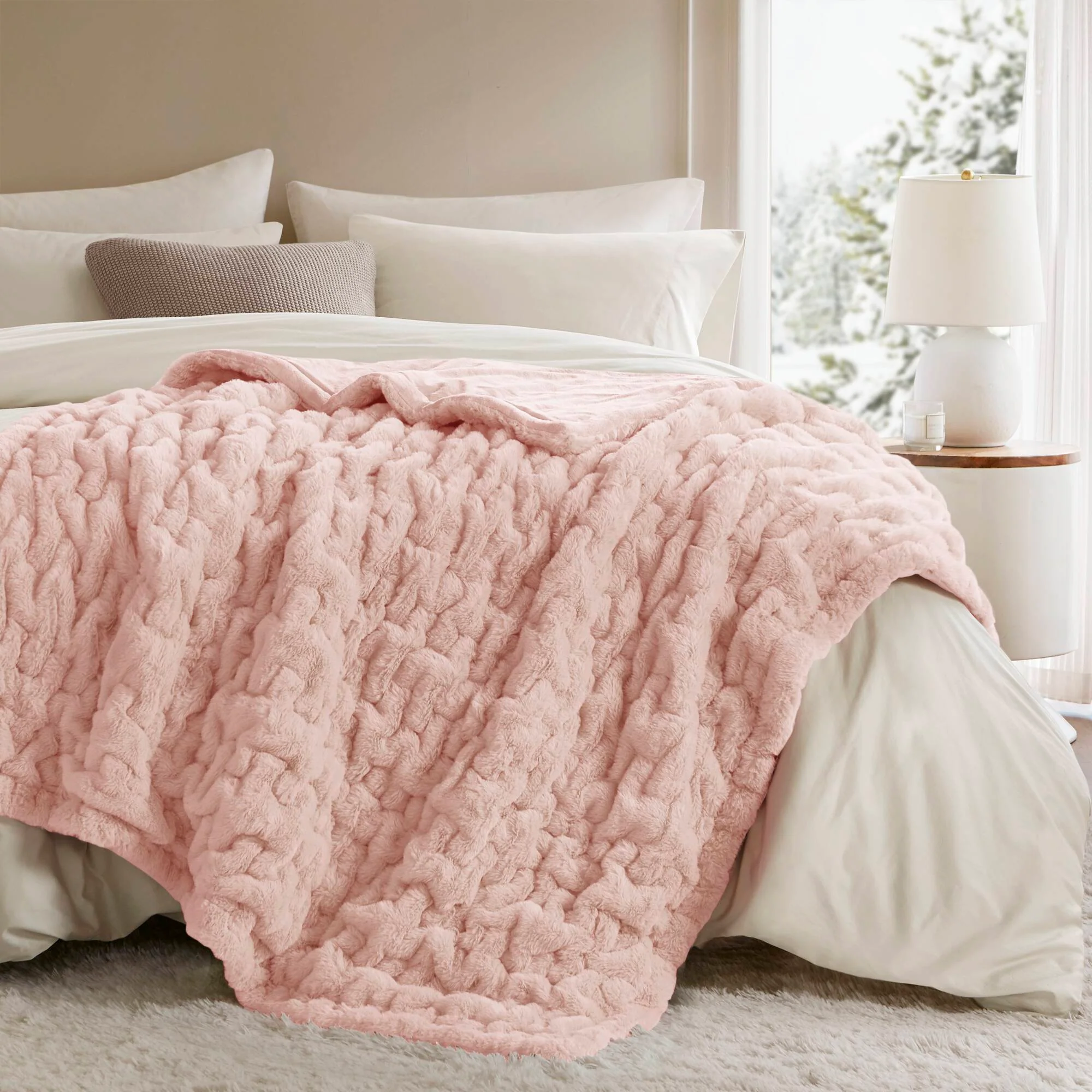 Ruched Fur 100% Polyester Real Tie Dye Throw - Image 39