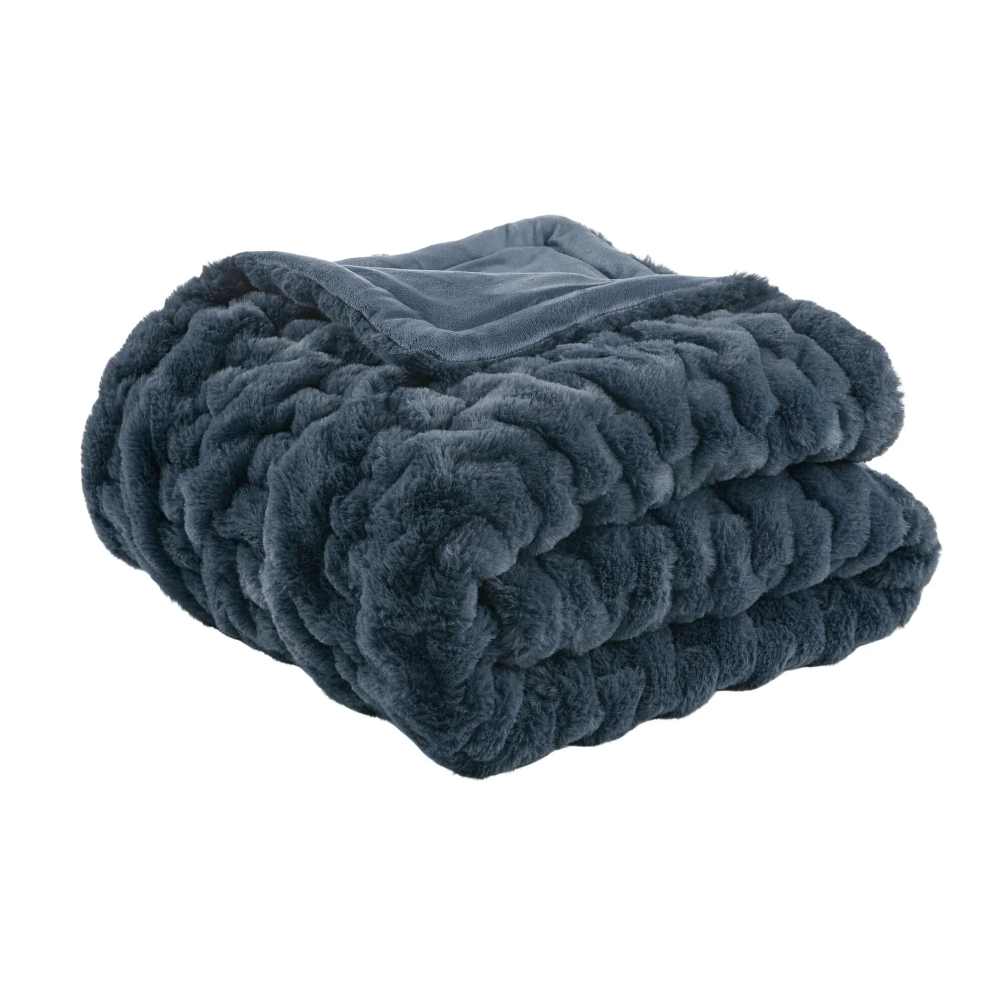Ruched Fur 100% Polyester Real Tie Dye Throw - Image 63