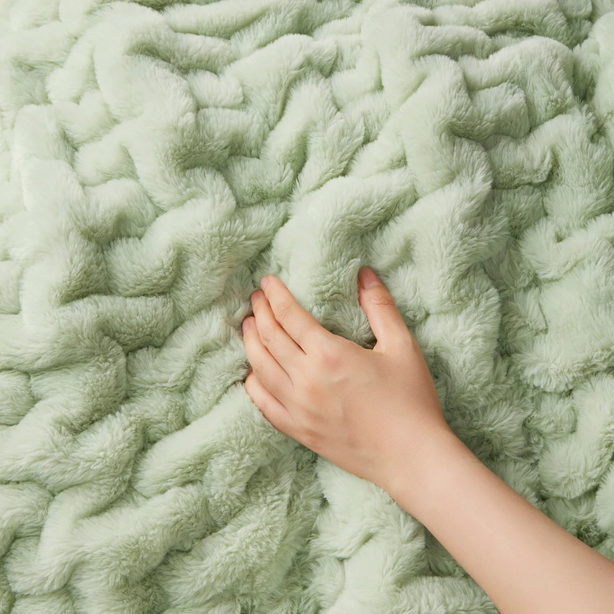 Ruched Fur 100% Polyester Real Tie Dye Throw - Image 65