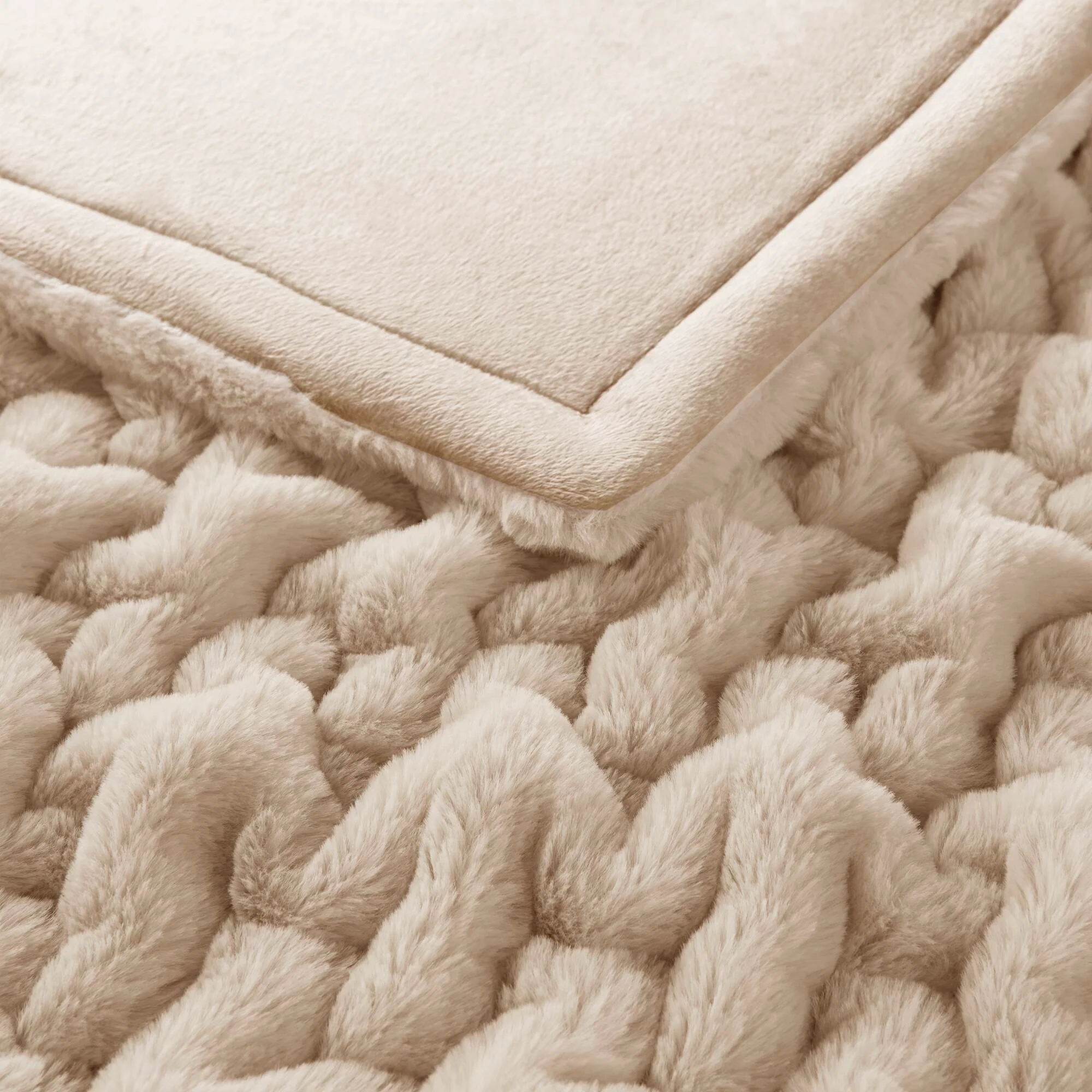 Ruched Fur 100% Polyester Real Tie Dye Throw - Image 76