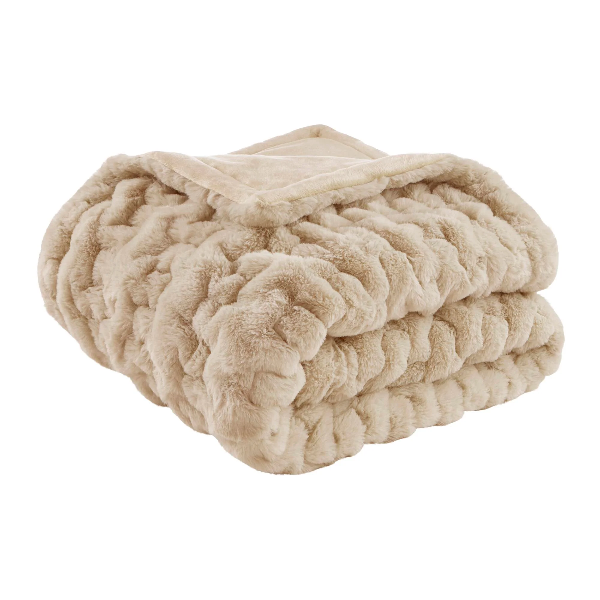 Ruched Fur 100% Polyester Real Tie Dye Throw - Image 77
