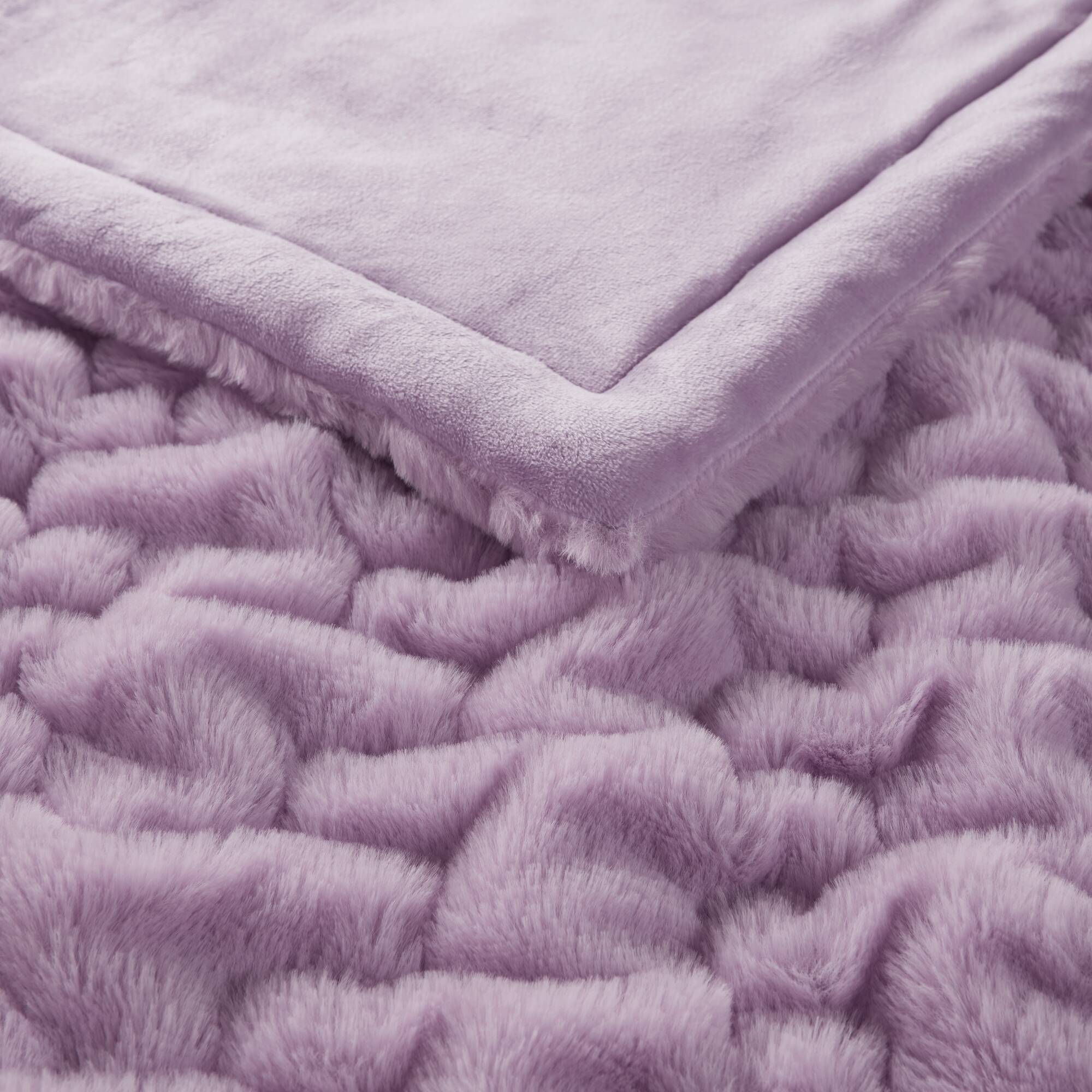 Ruched Fur 100% Polyester Real Tie Dye Throw - Image 83