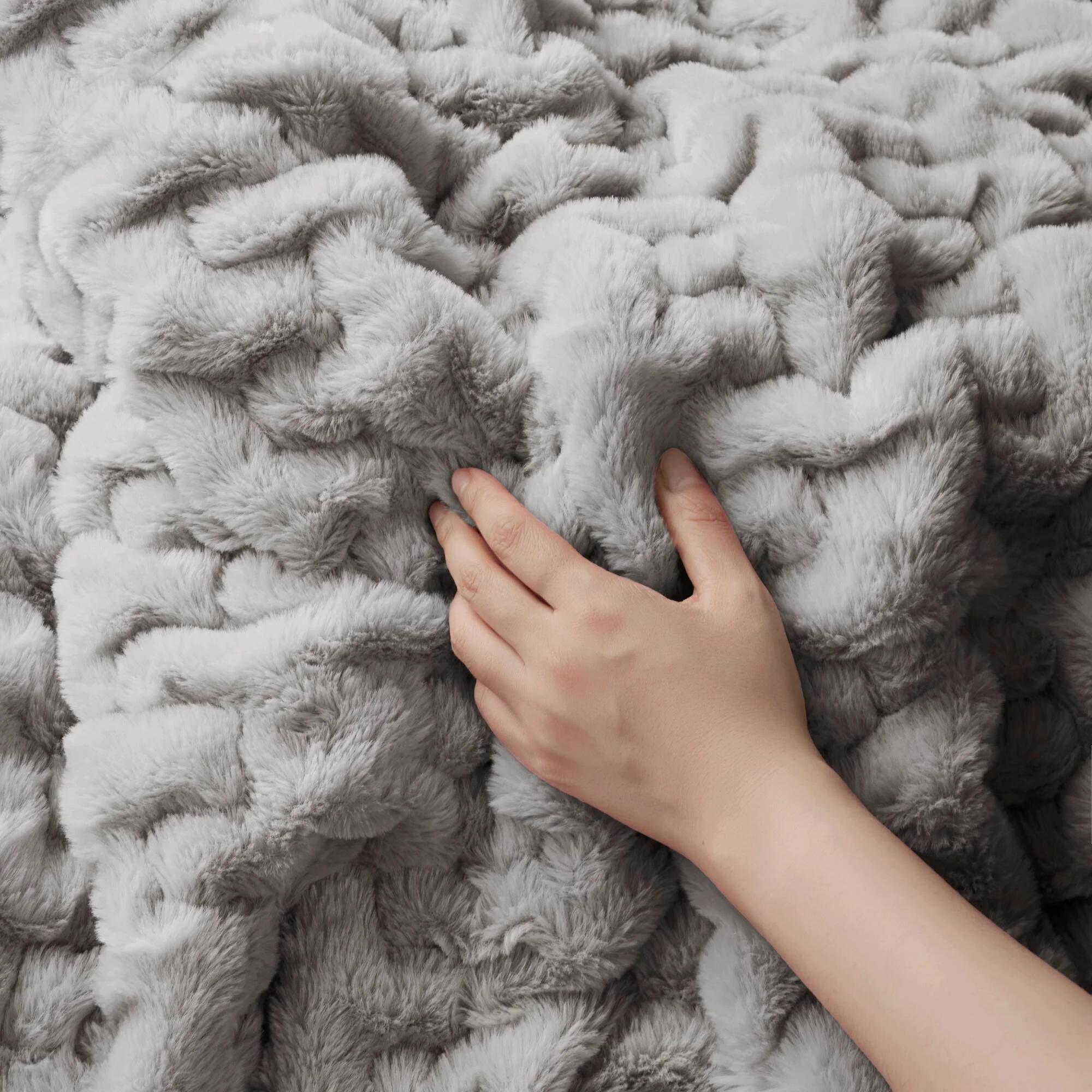 Ruched Fur 100% Polyester Real Tie Dye Throw - Image 9