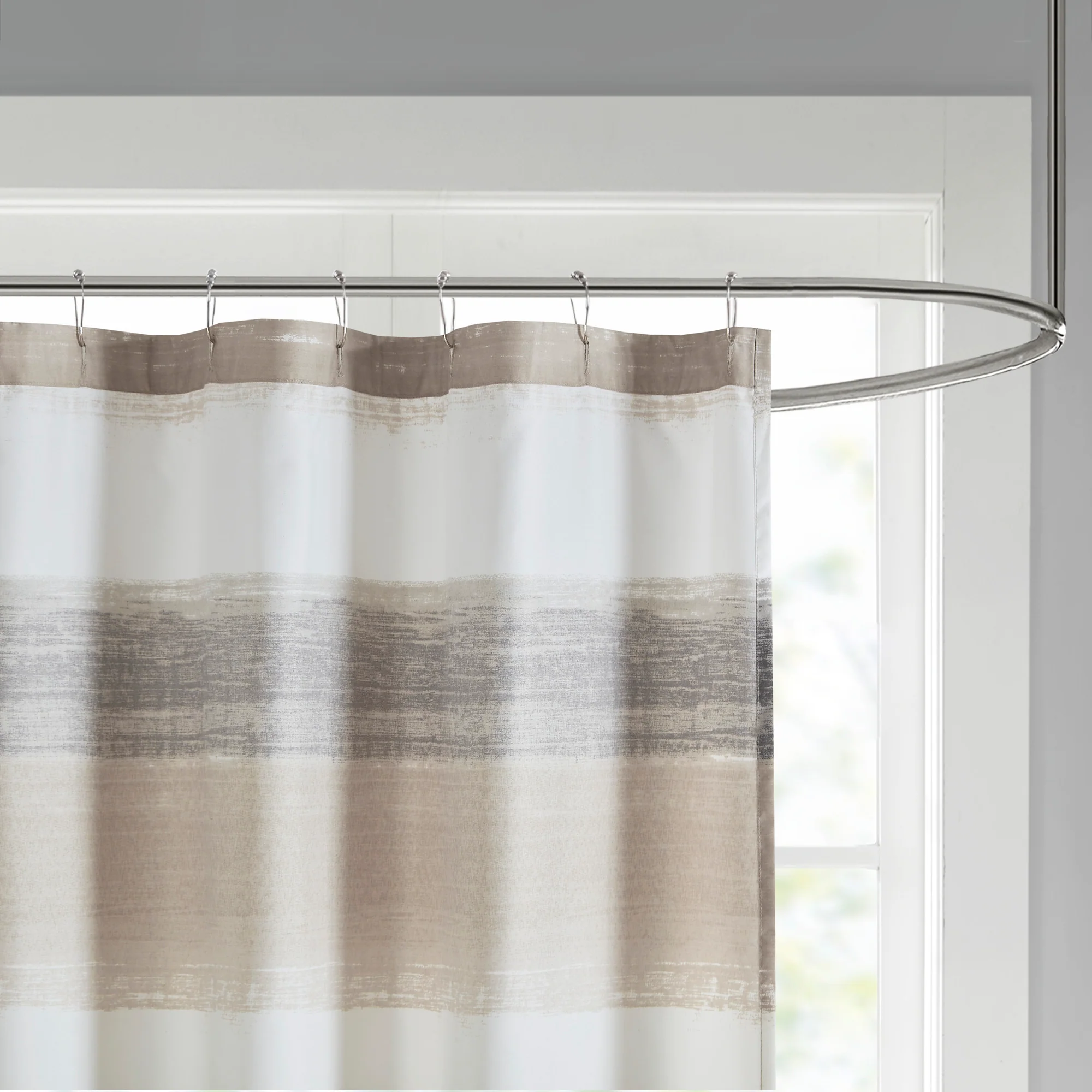 Saben Stripe Print Shower Curtain - Image 6