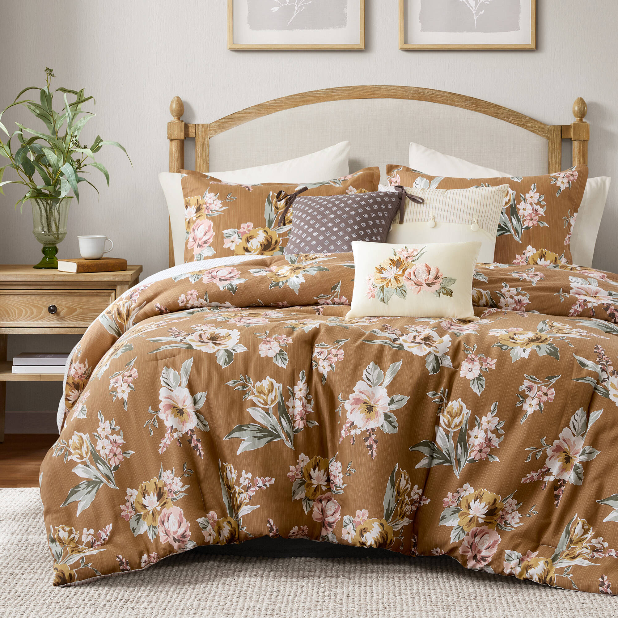 Salara 7-Piece Vintage Floral Comforter Set - Image 32