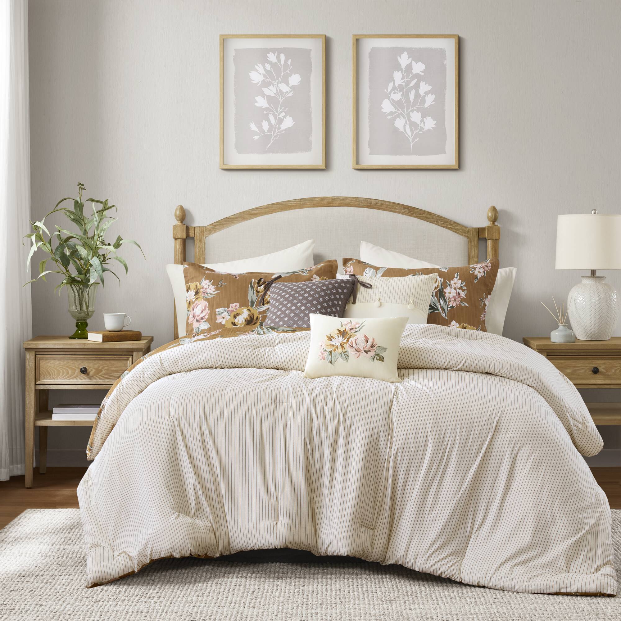 Salara 7-Piece Vintage Floral Comforter Set - Image 33