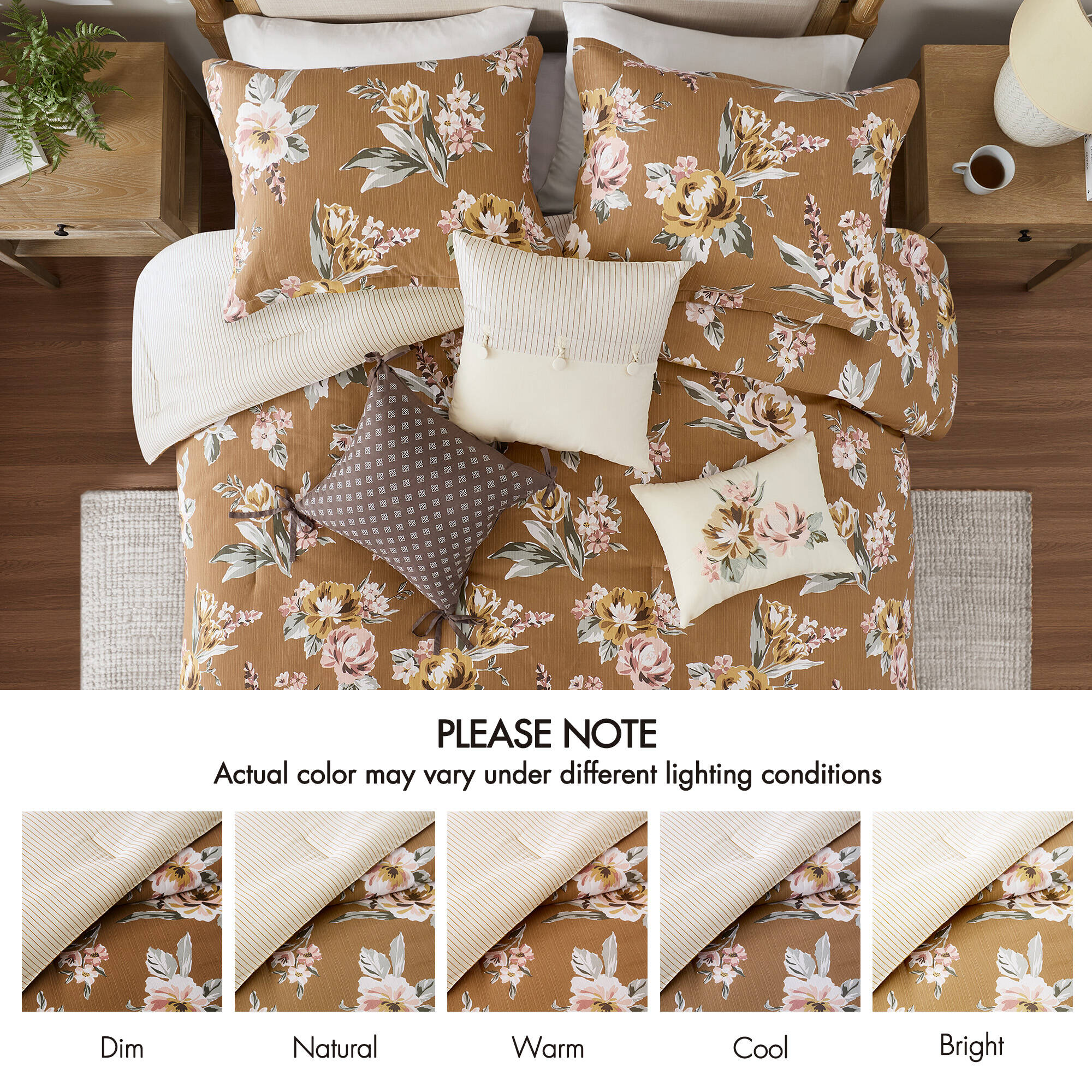 Salara 7-Piece Vintage Floral Comforter Set - Image 36