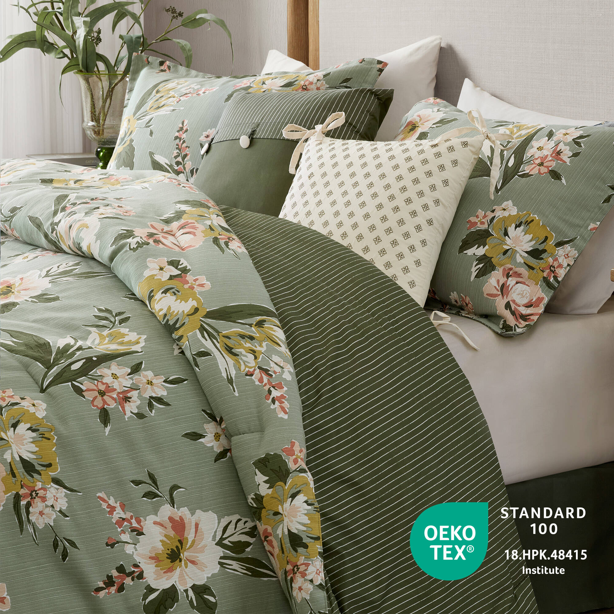Salara 7-Piece Vintage Floral Comforter Set - Image 55