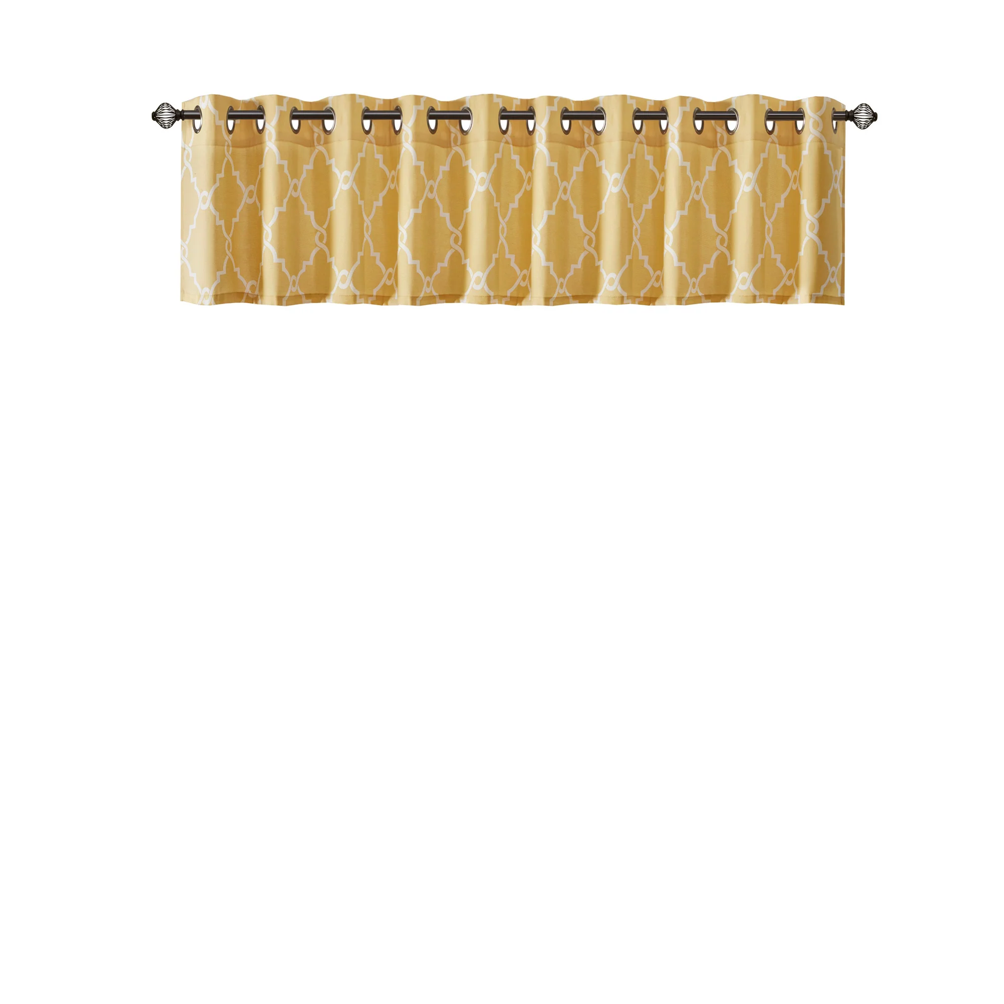 Saratoga Fretwork Print Grommet Top Window Valance - Image 36