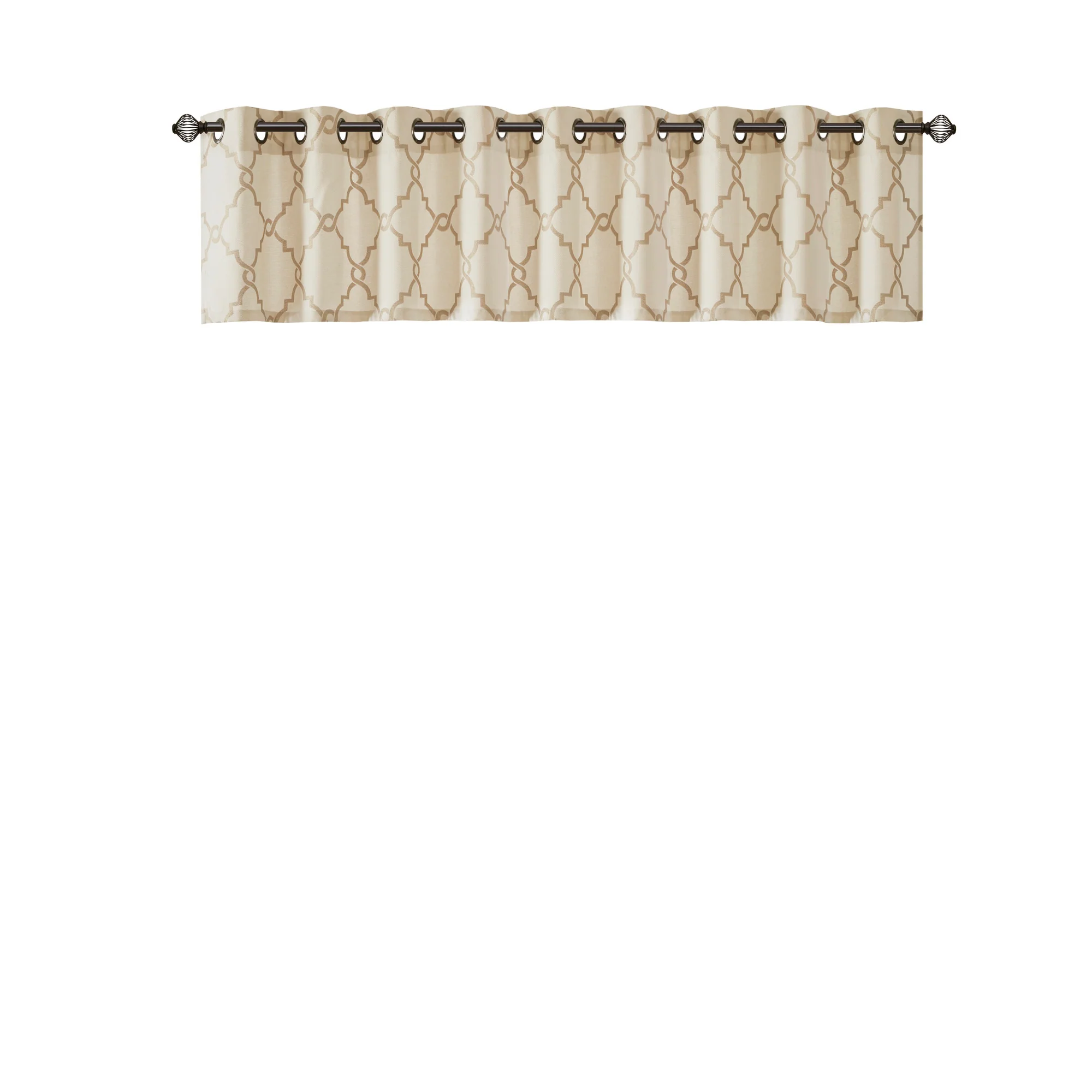Saratoga Fretwork Print Grommet Top Window Valance - Image 40