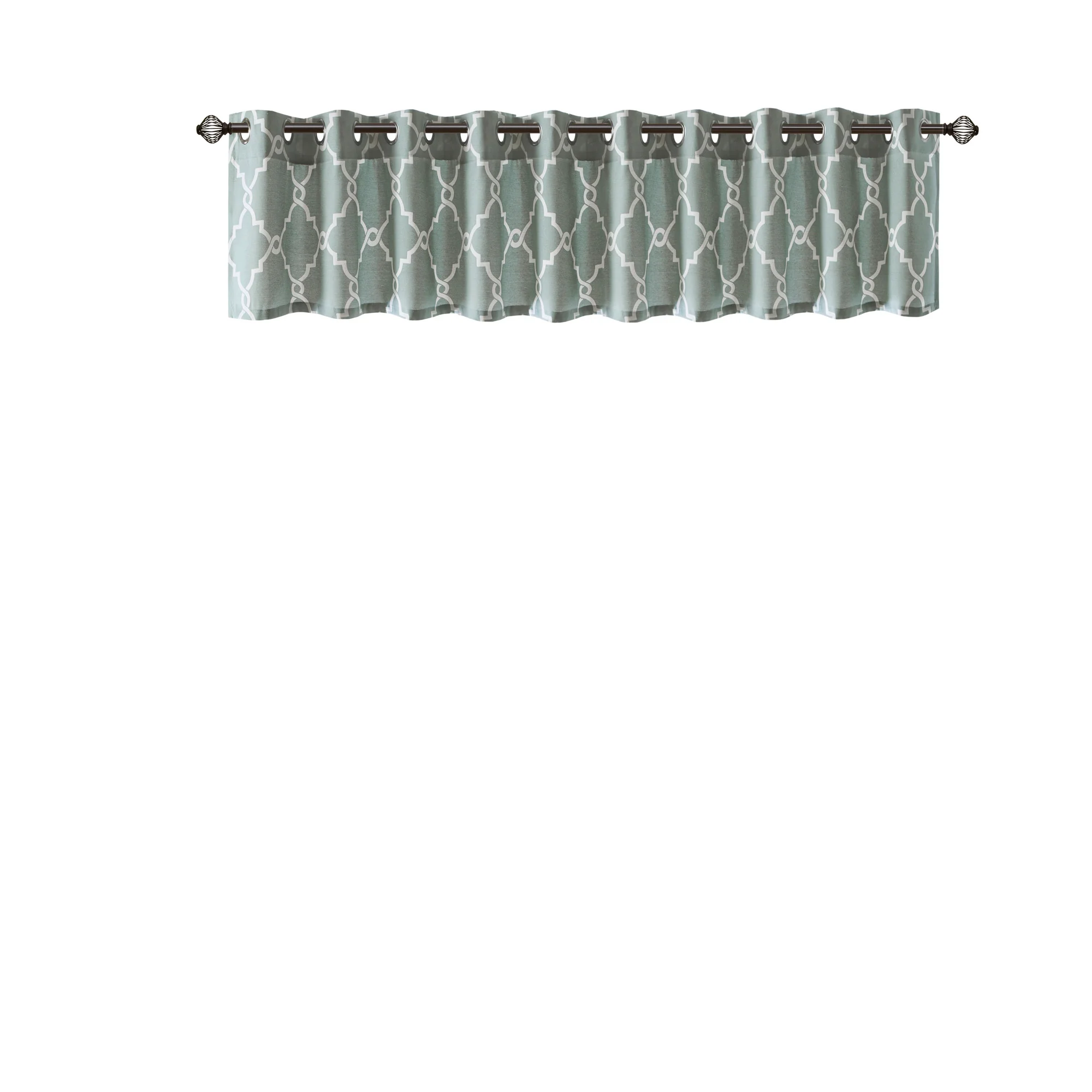 Saratoga Fretwork Print Grommet Top Window Valance - Image 41