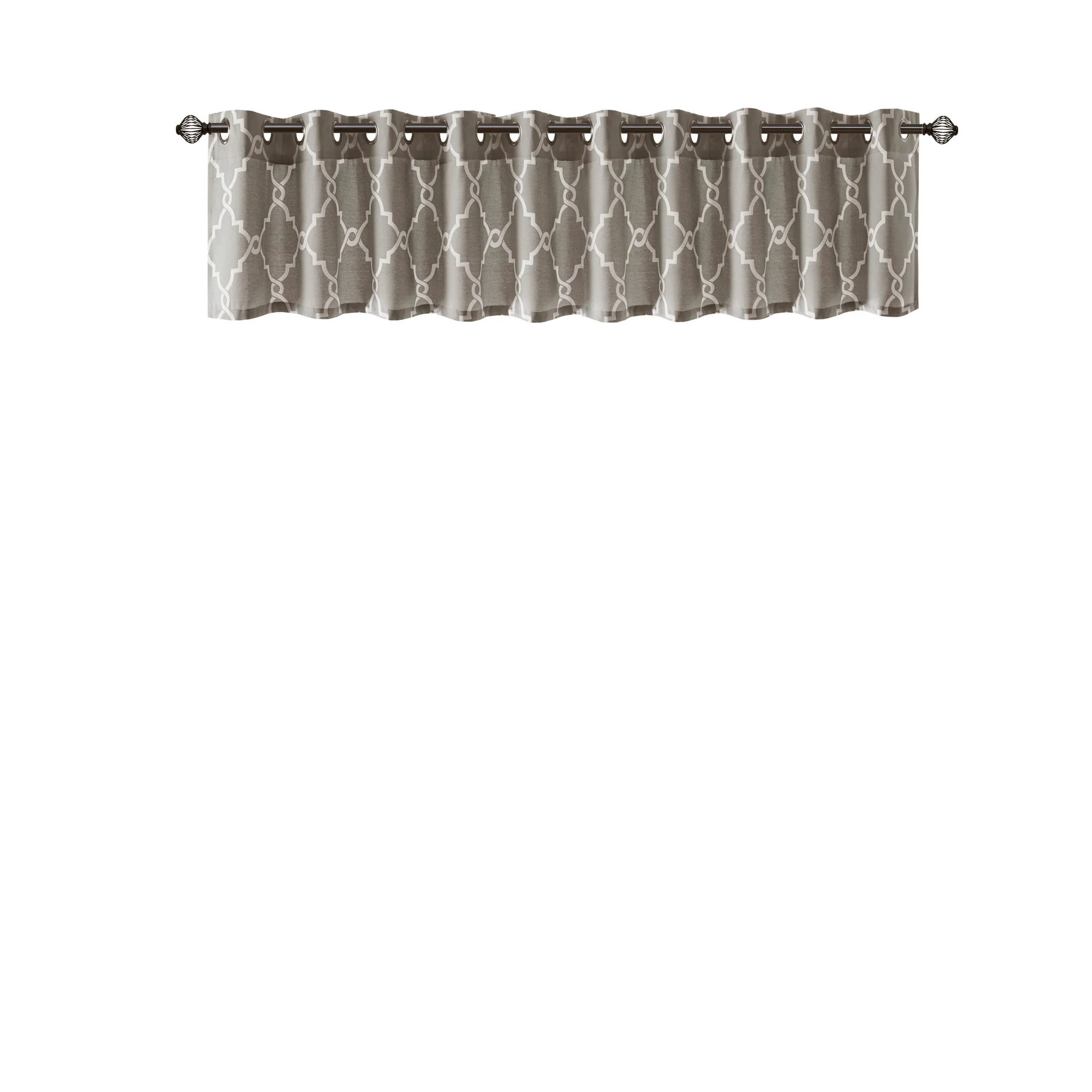 Saratoga Fretwork Print Grommet Top Window Valance - Image 42