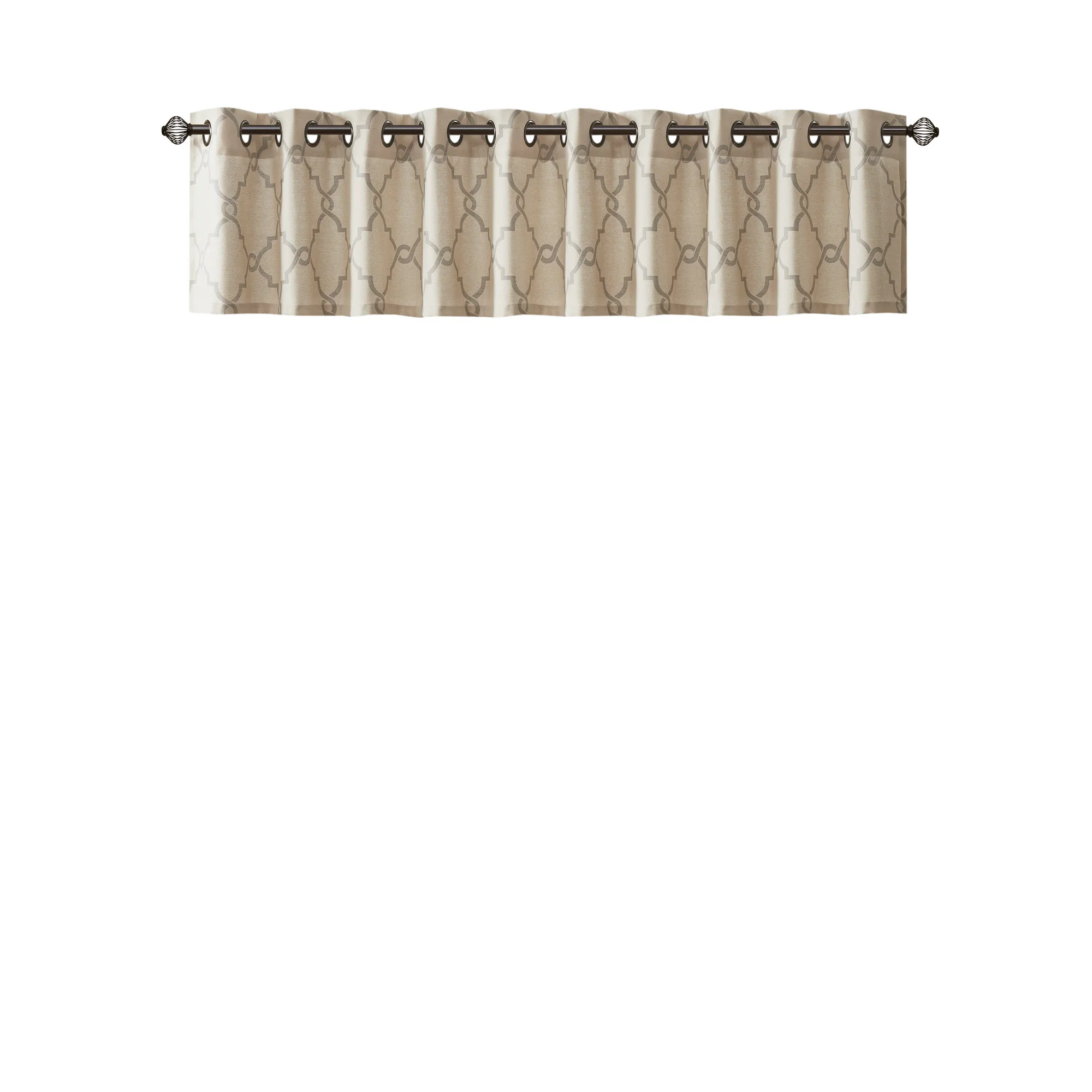Saratoga Fretwork Print Grommet Top Window Valance - Image 43
